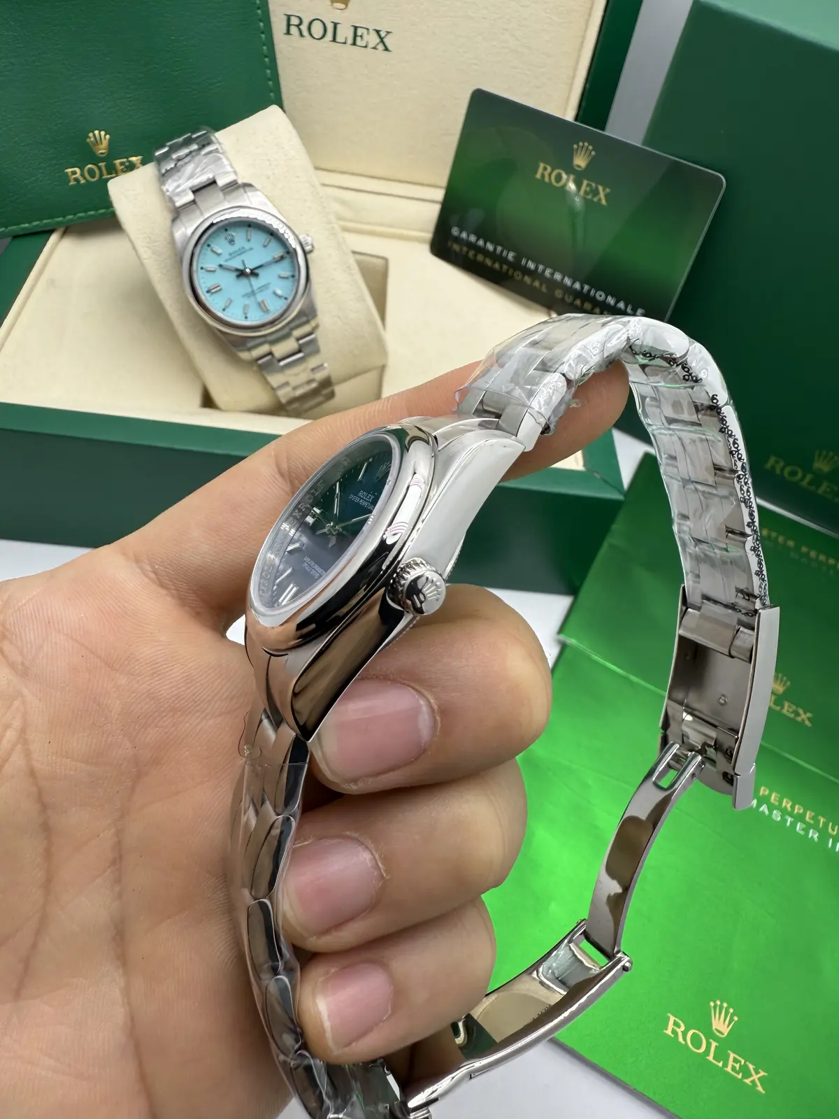 Rolex Oyster Perpetual blue 31mm