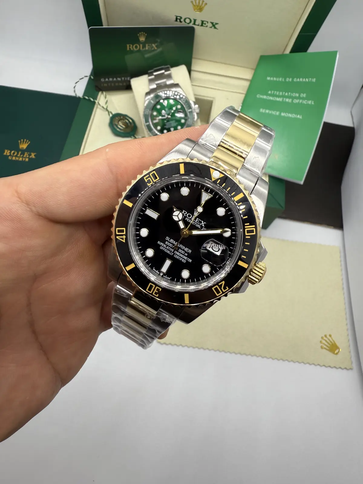 Rolex Submariner aço e Ouro Preto