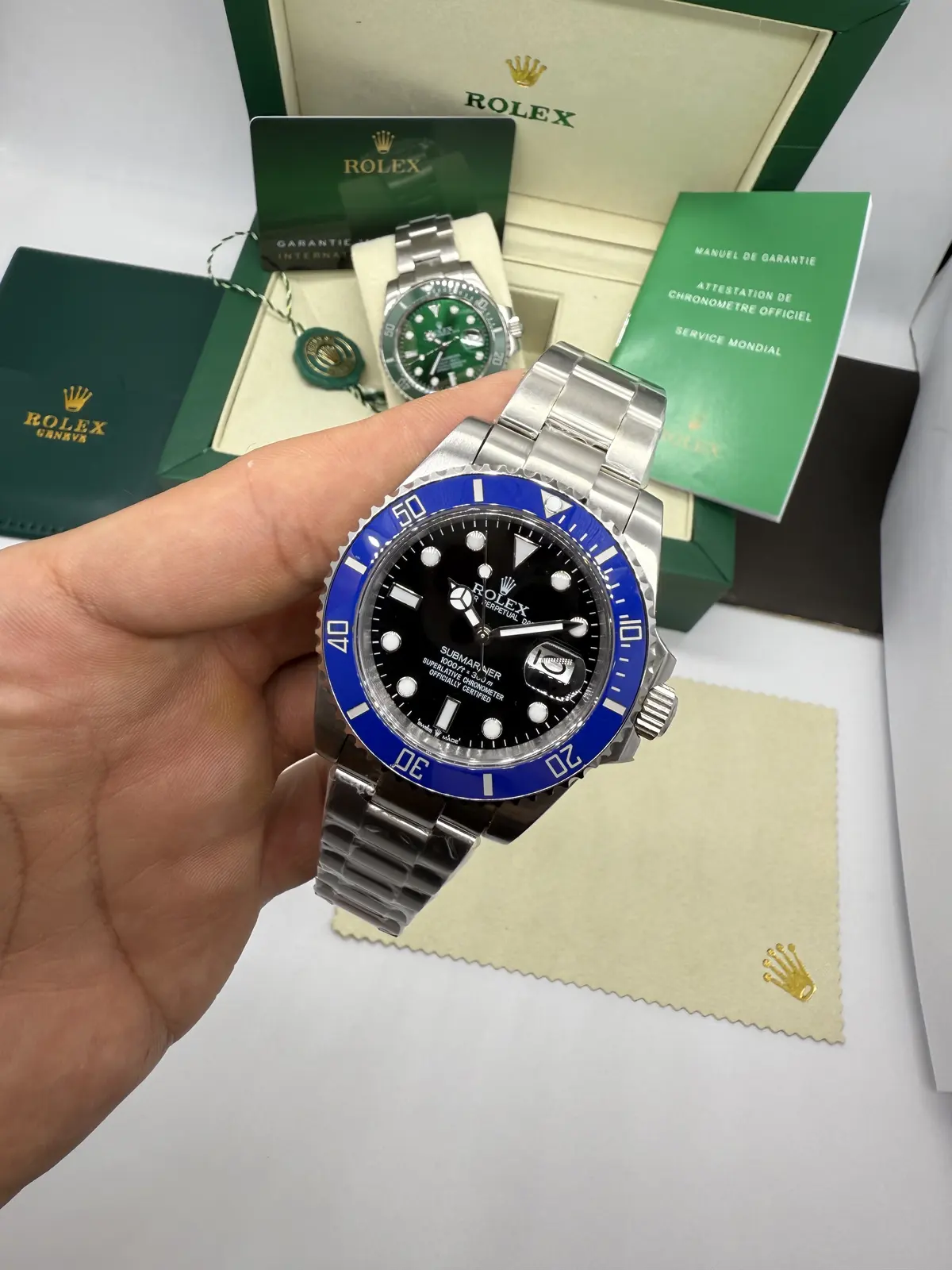 Rolex Submariner Bezel Azul Dial Preto