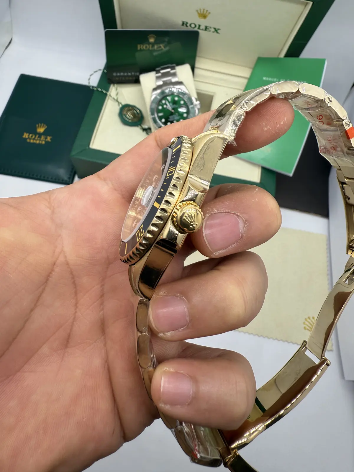 Rolex Submariner Full Gold Dial Preto