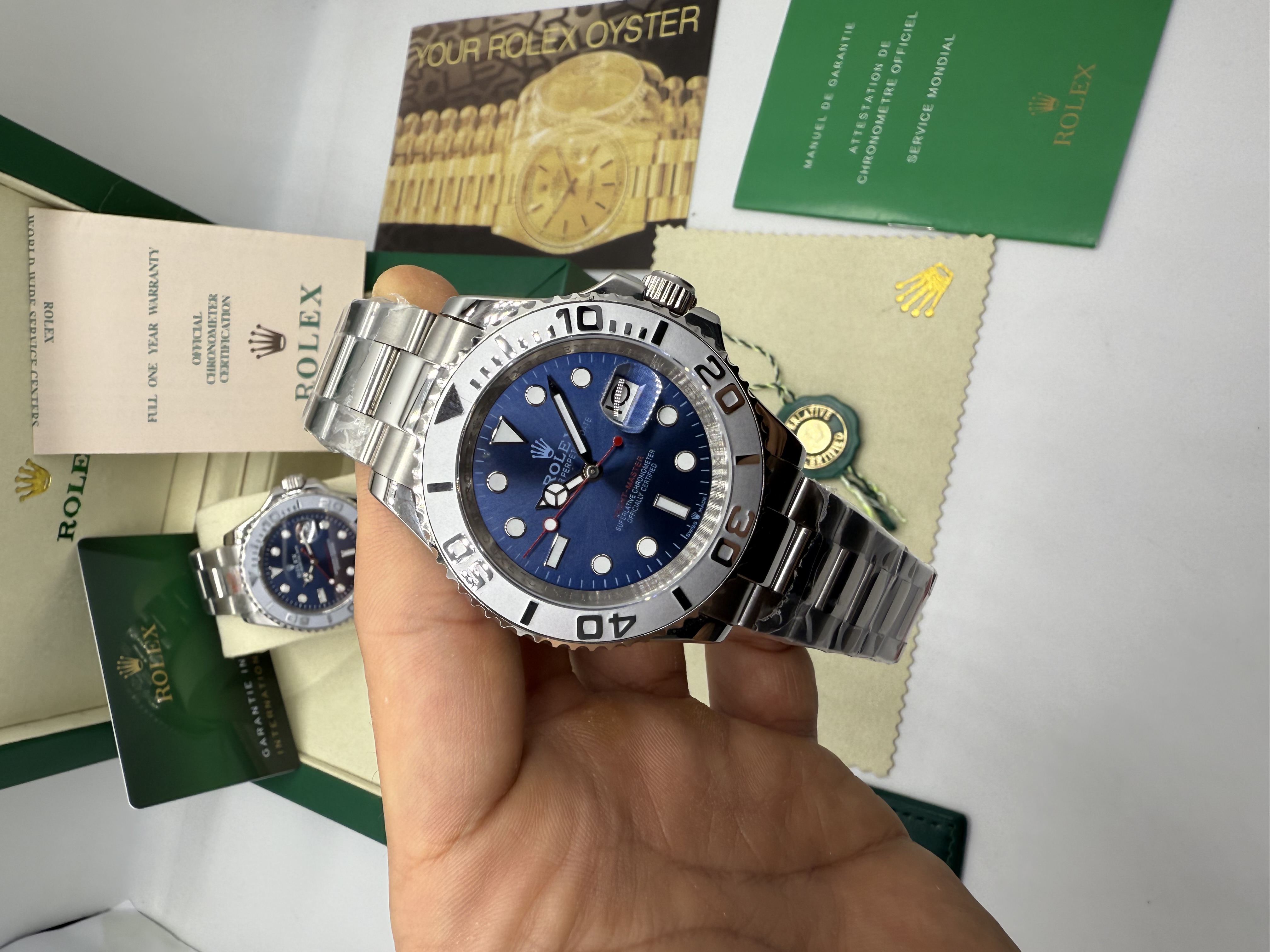 Rolex Yacht Master Dial Azul Aço