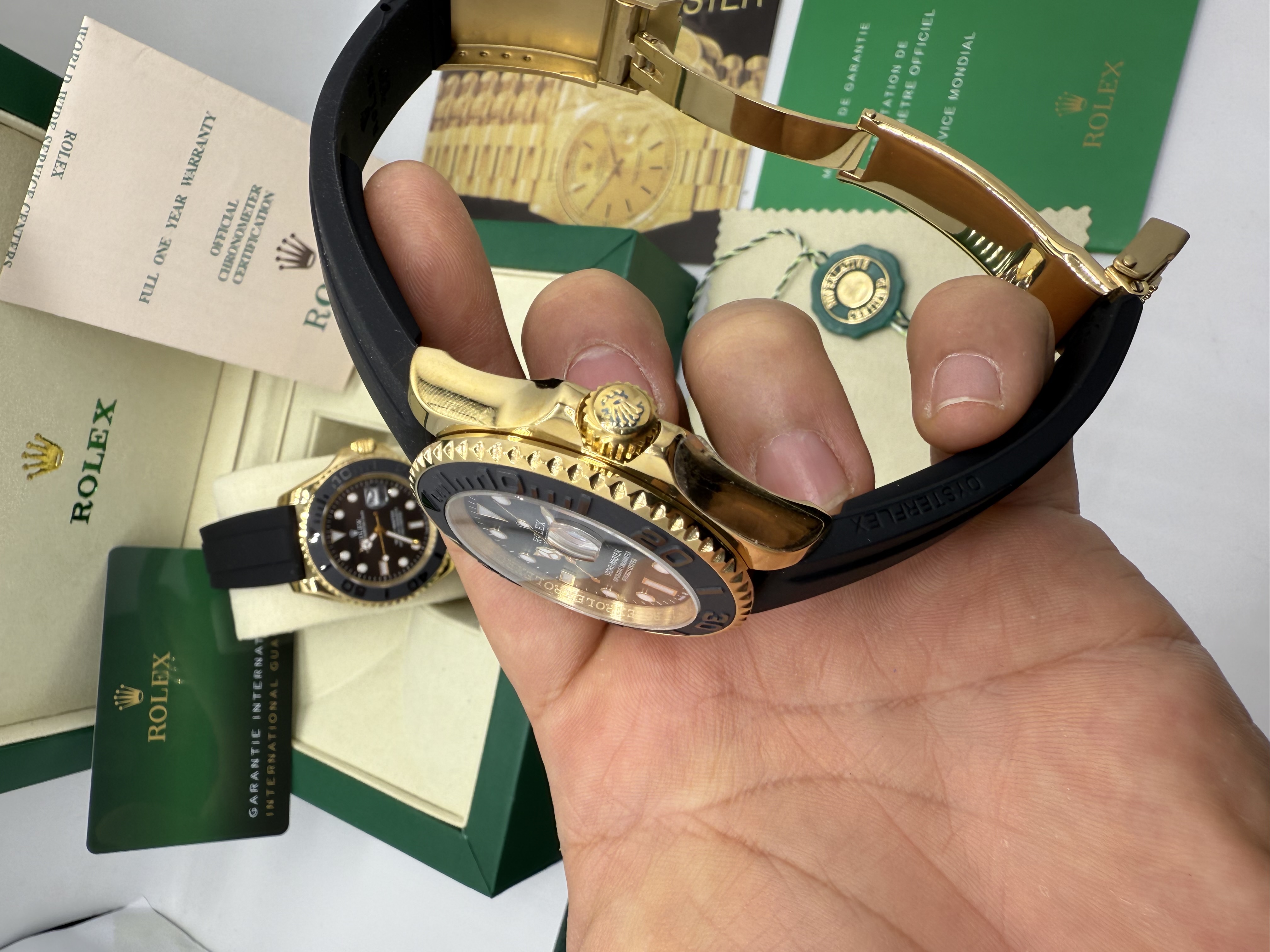 Rolex Yacht Master Oyster Flex Gold