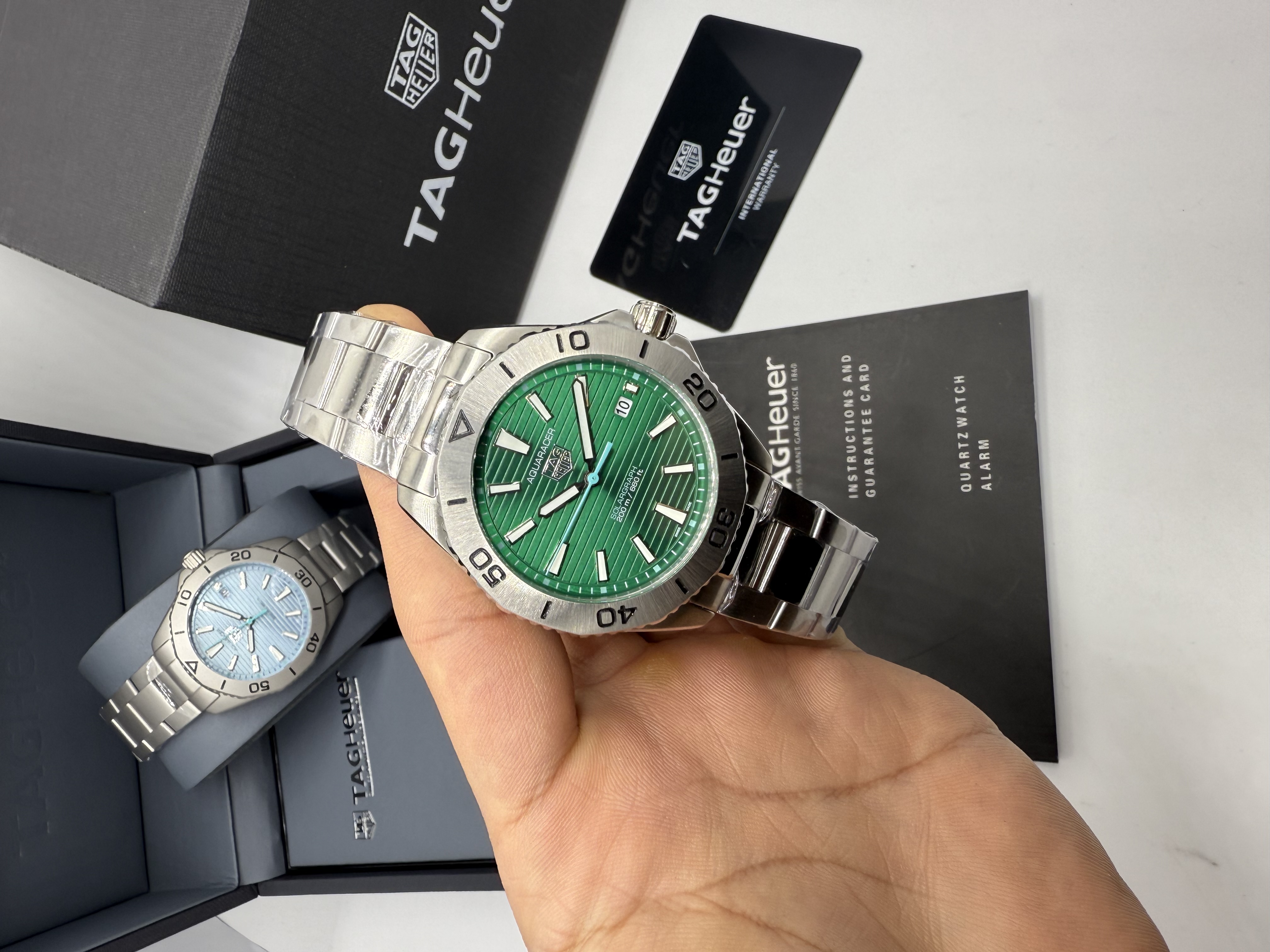 Tag Heuer Aquaracer Professional Solargraph Aço Dial Verde