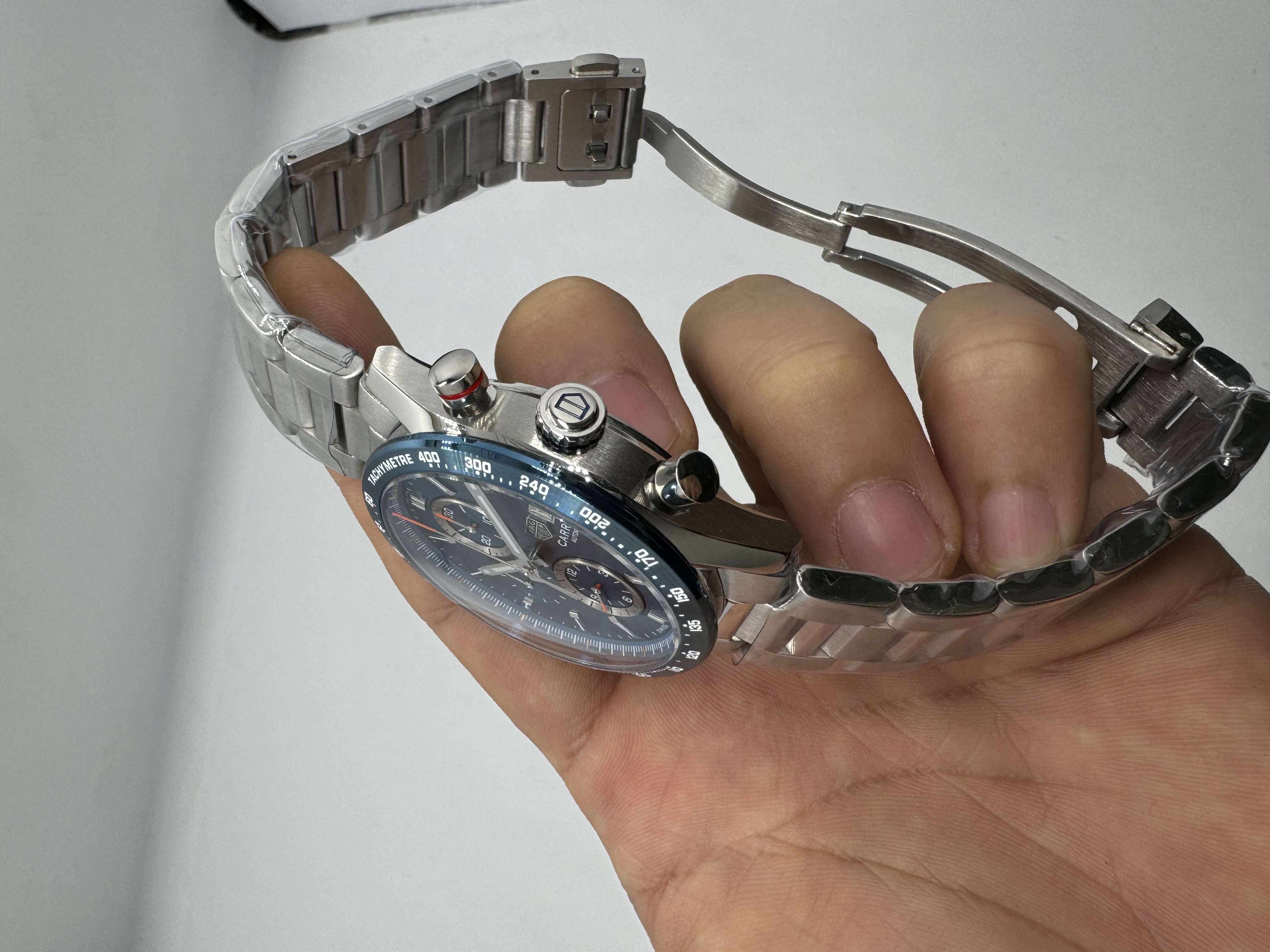 Tag Heuer Carrera Calibre 16 Aço Dial Azul Brad Pitt
