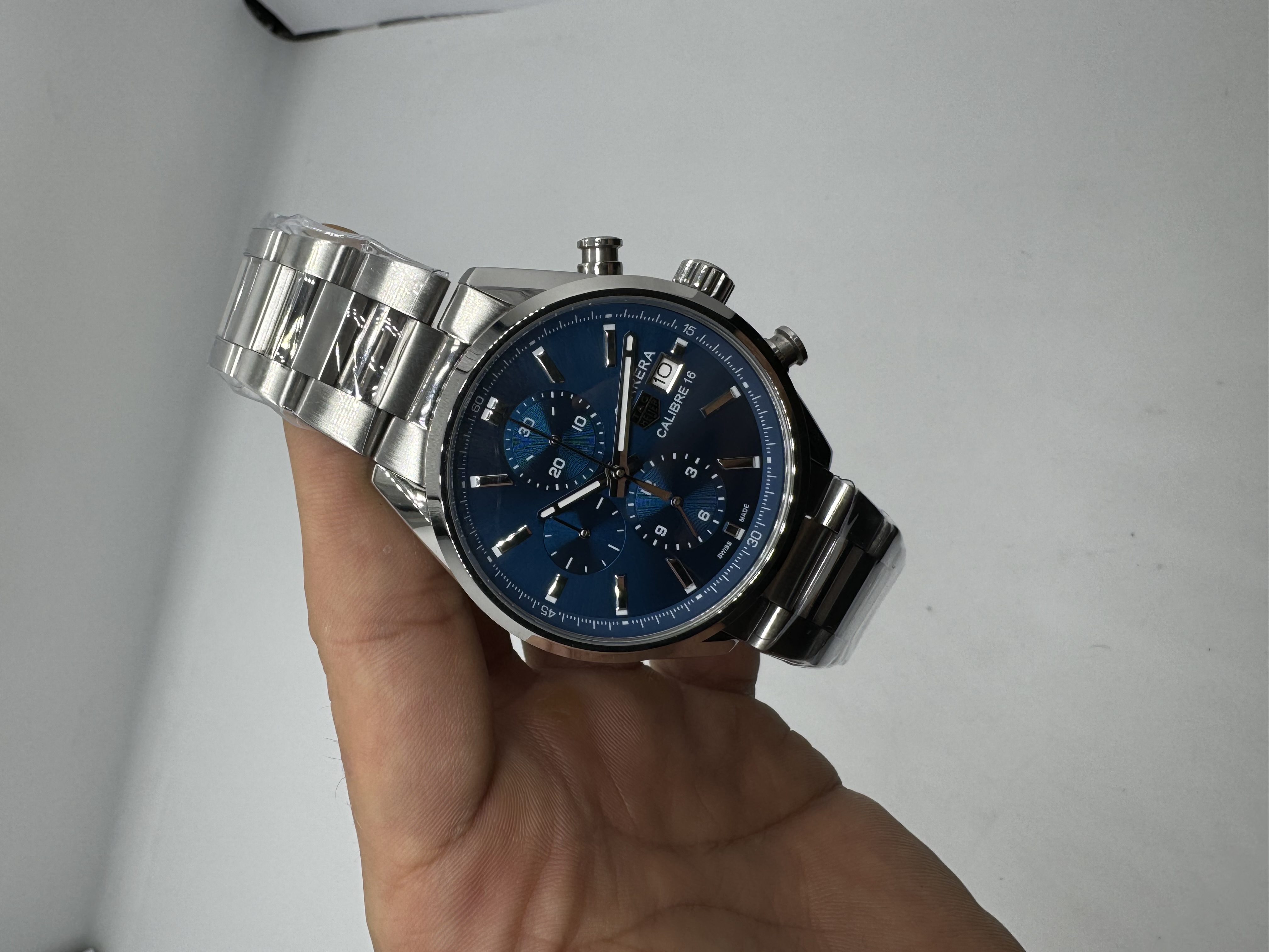 Tag Heuer Carrera Calibre 16 Aço Dial Azul