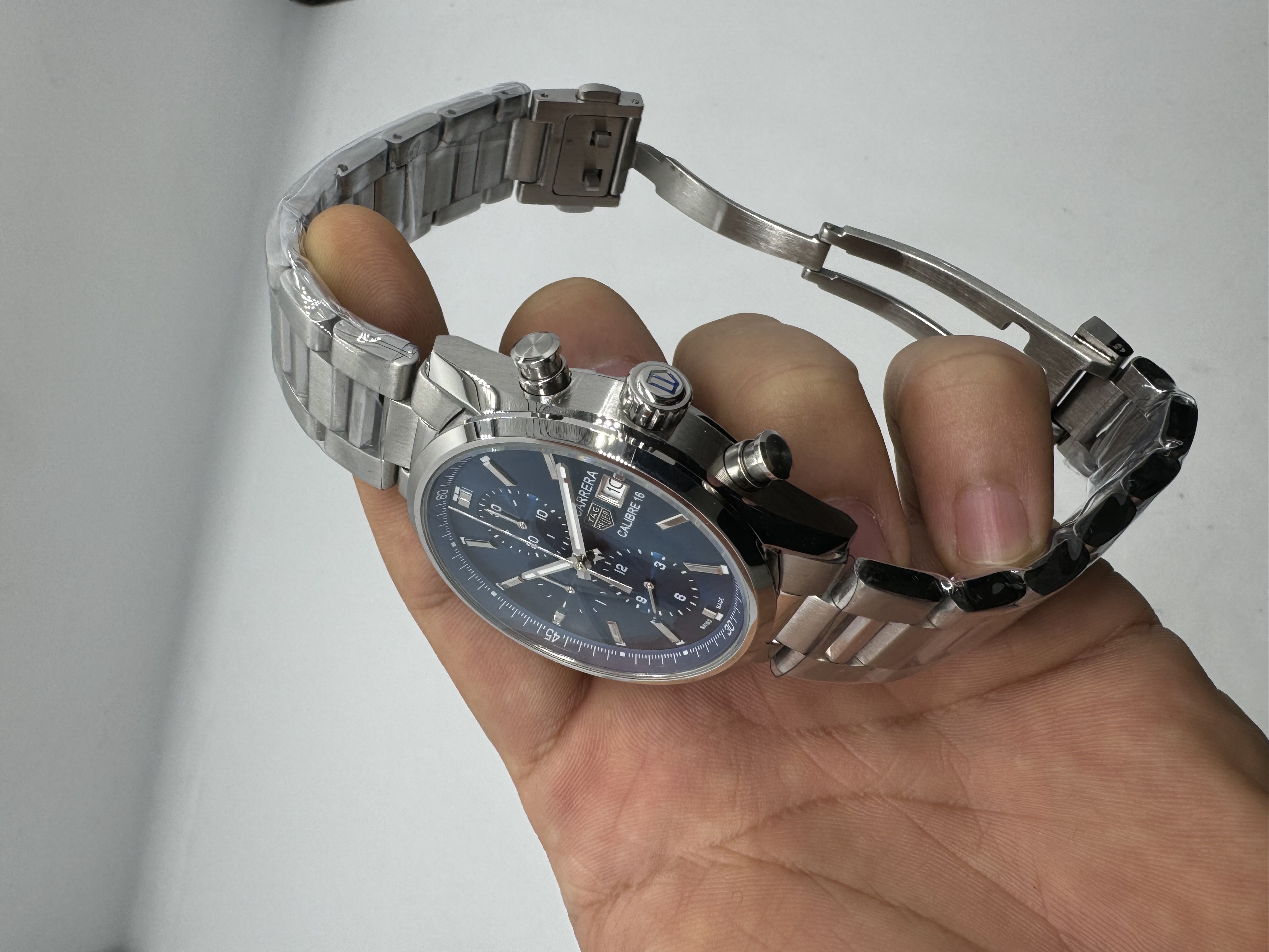 Tag Heuer Carrera Calibre 16 Aço Dial Azul