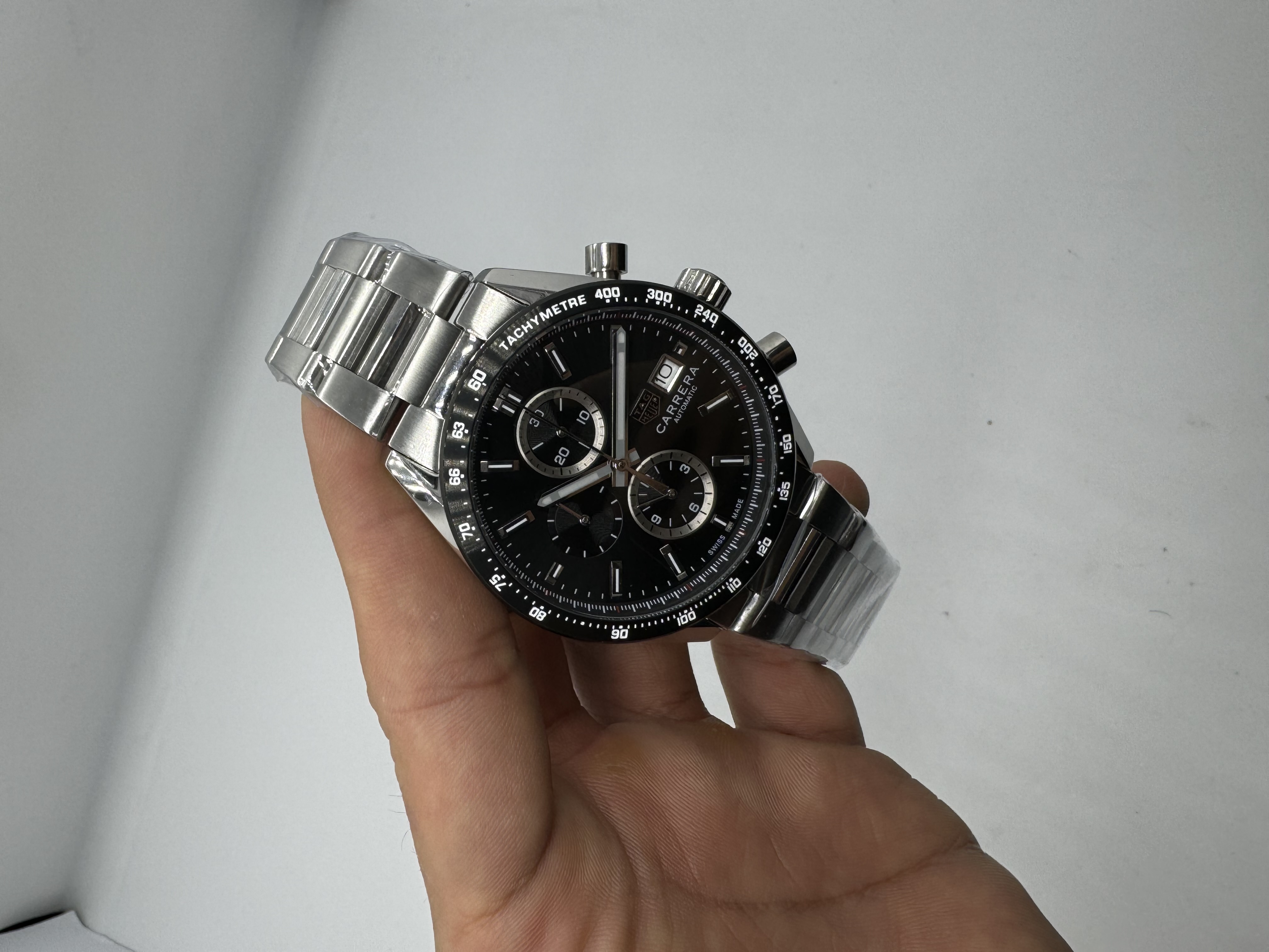 Tag Heuer Carrera Calibre 16 Aço Dial Preto Brad Pitt
