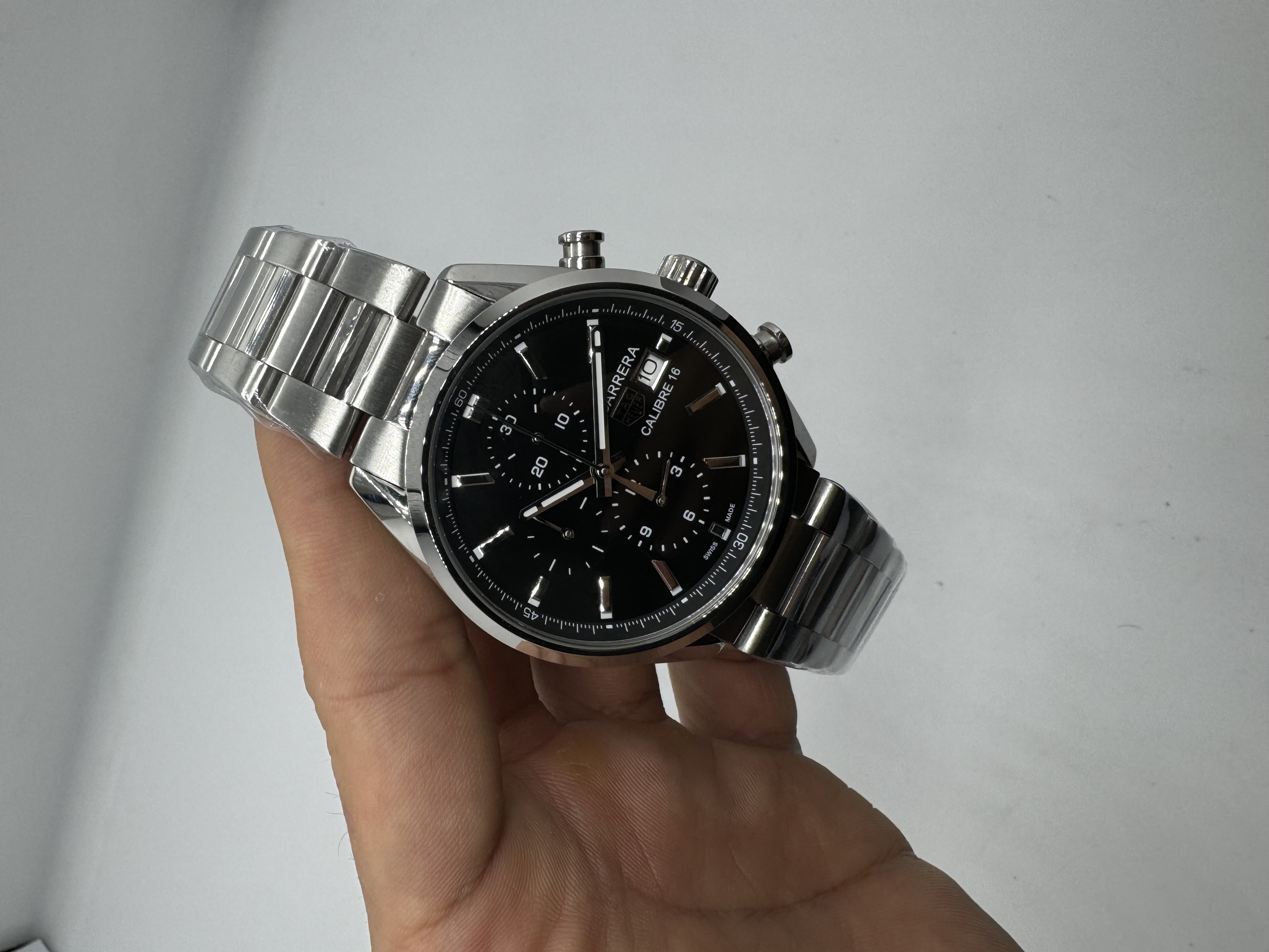 Tag Heuer Carrera Calibre 16 Aço Dial Preto