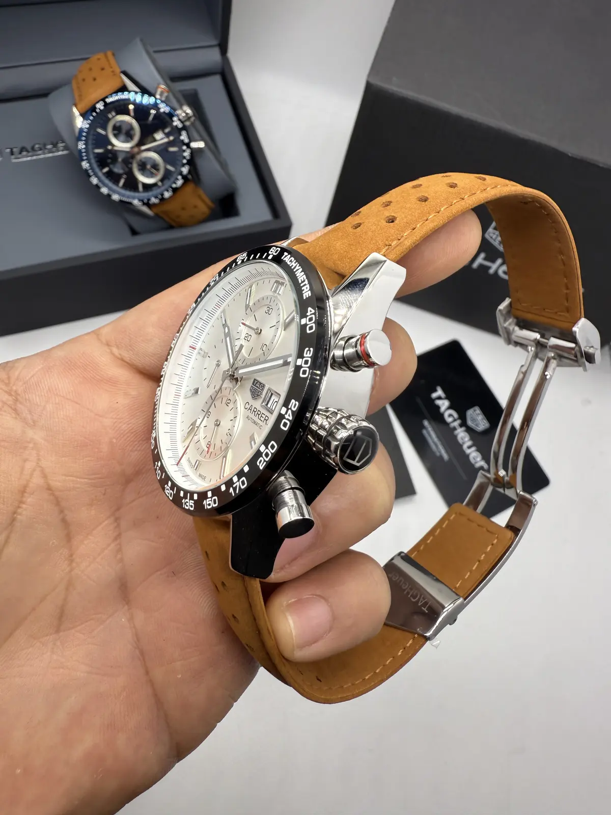 Tag Heuer Carrera Calibre 16 Couro Nobuck