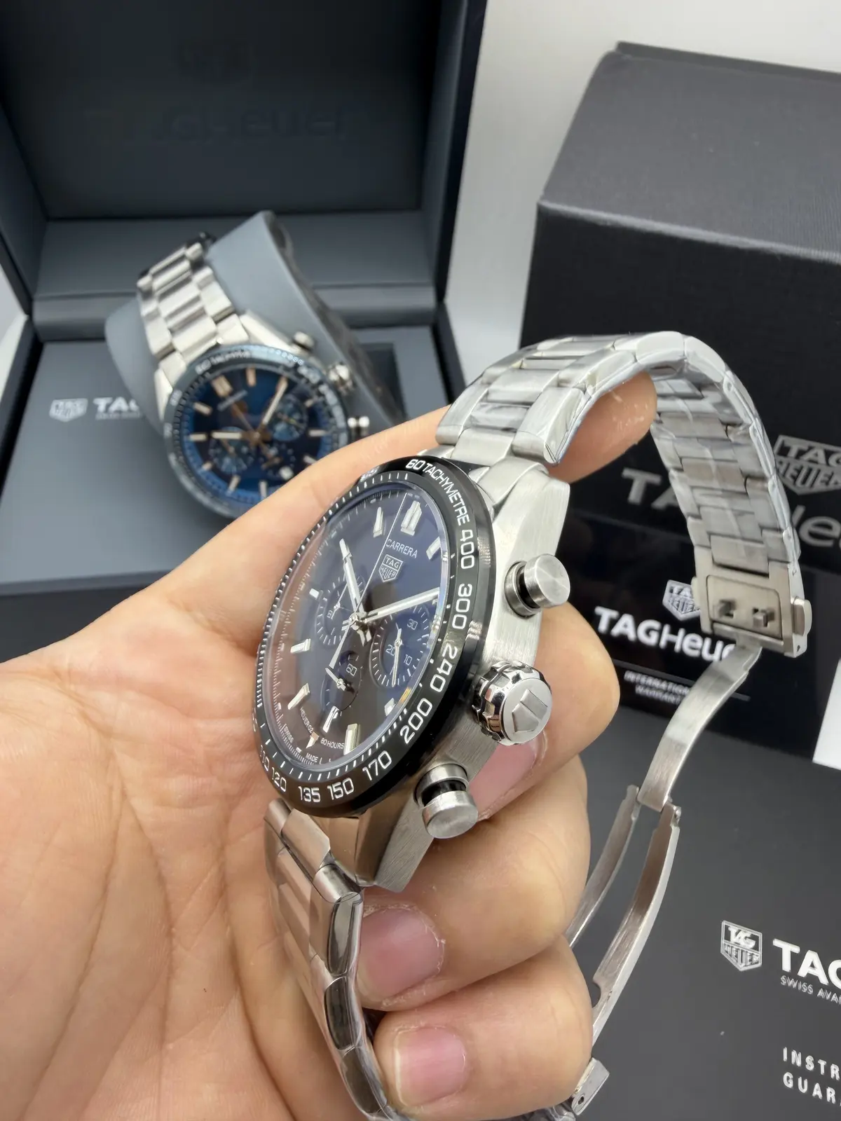Tag Heuer Carrera Chronograph dial preto