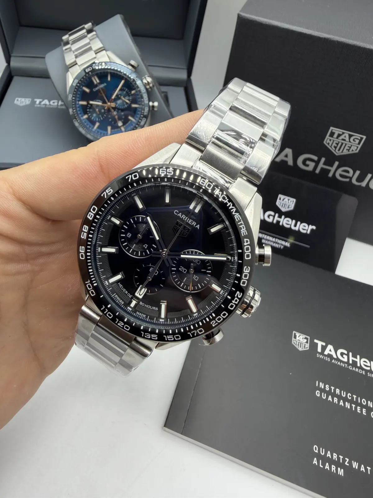 Tag Heuer Carrera Chronograph dial preto