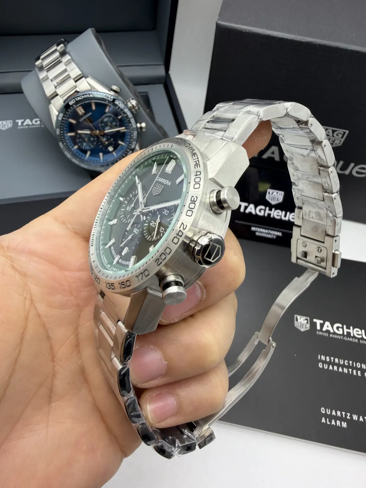 Tag Heuer Carrera Chronograph dial verde