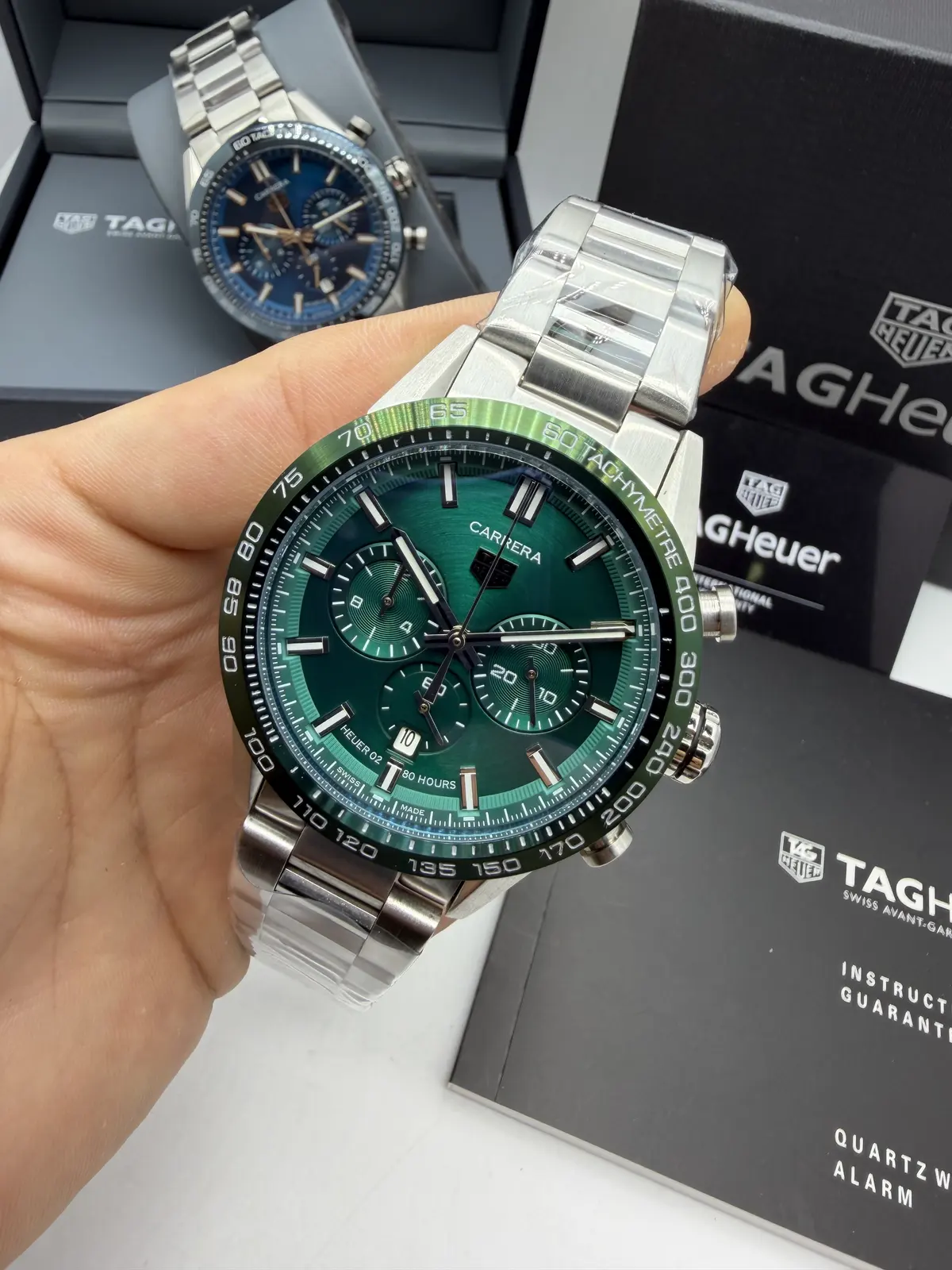 Tag Heuer Carrera Chronograph dial verde