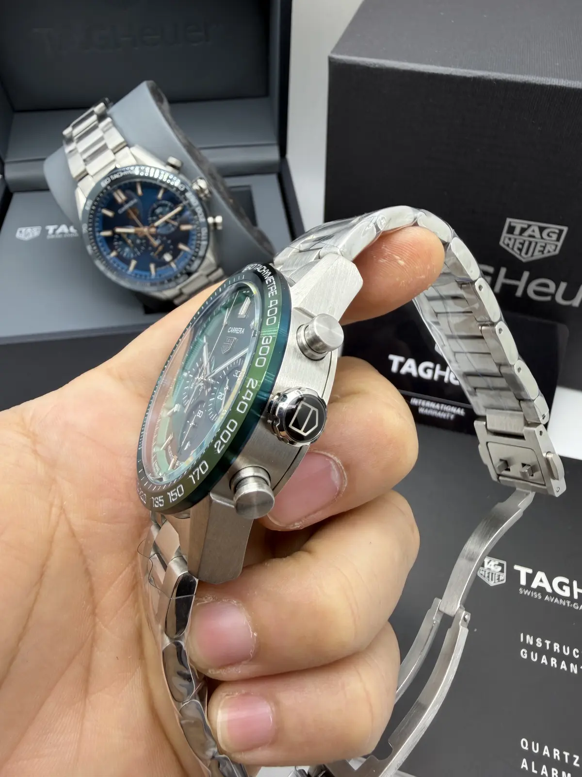 Tag Heuer Carrera Chronograph dial verde