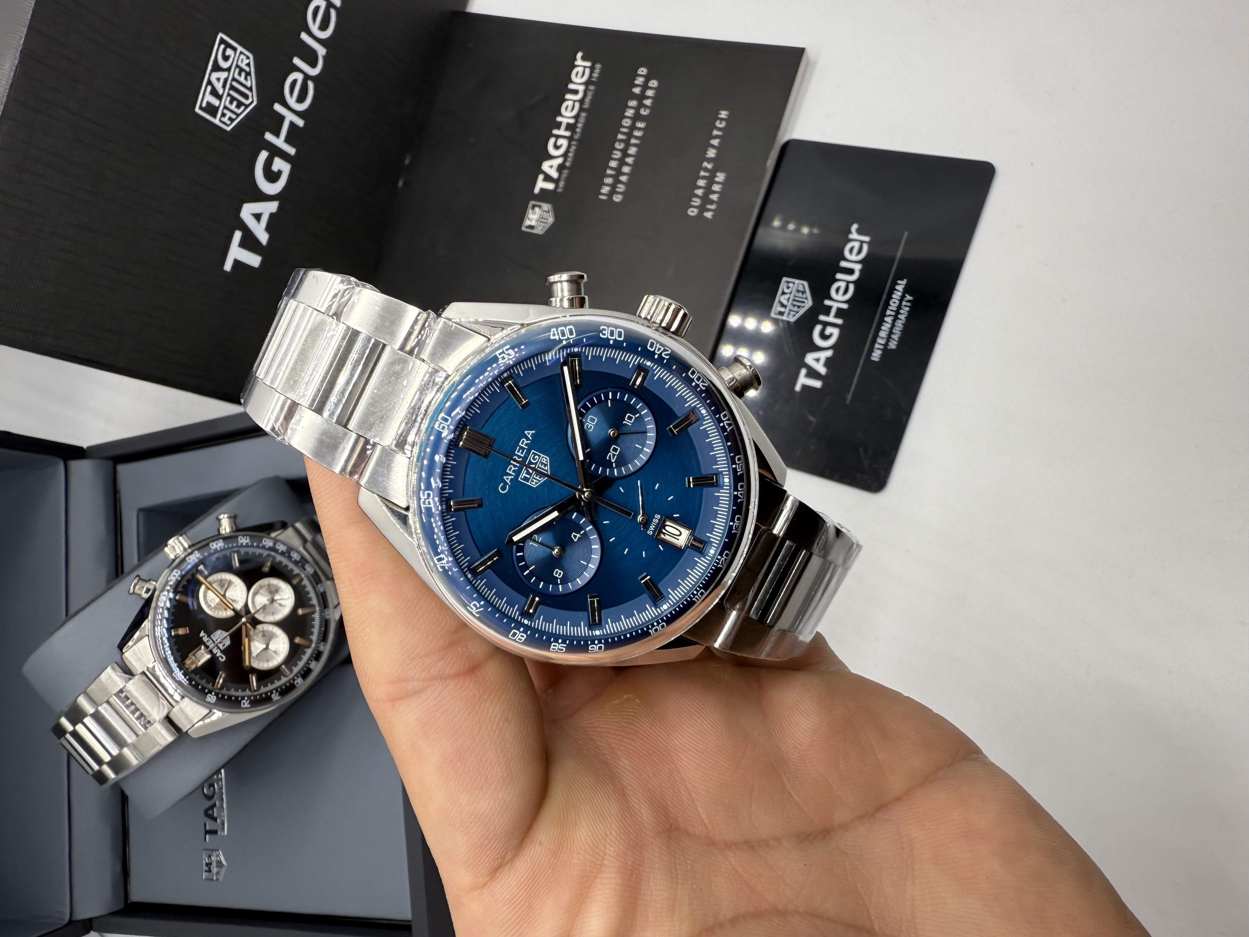 Tag Heuer Carrera Chronograph PORSCHE Dial Azul Aço