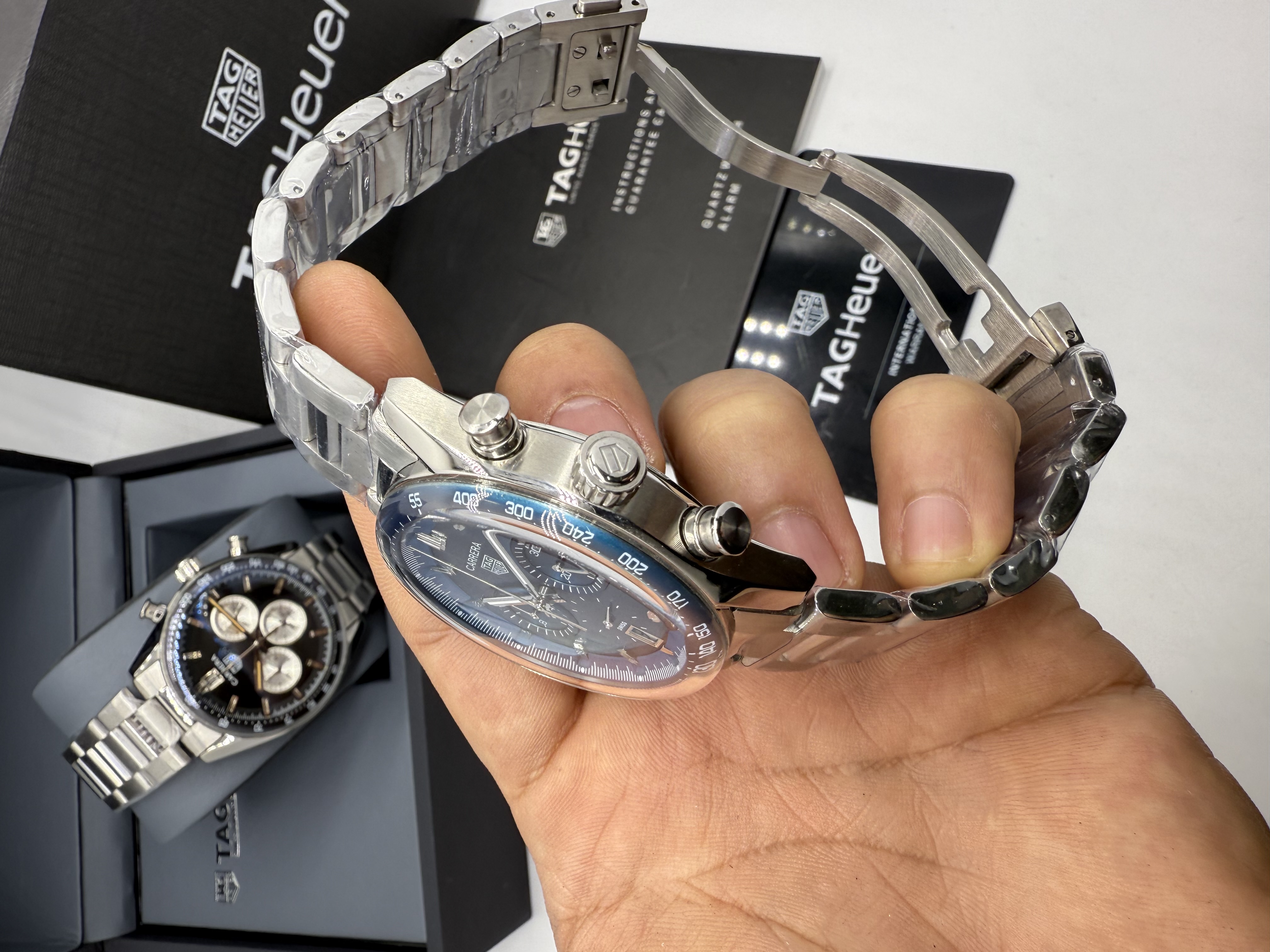 Tag Heuer Carrera Chronograph PORSCHE Dial Azul Aço