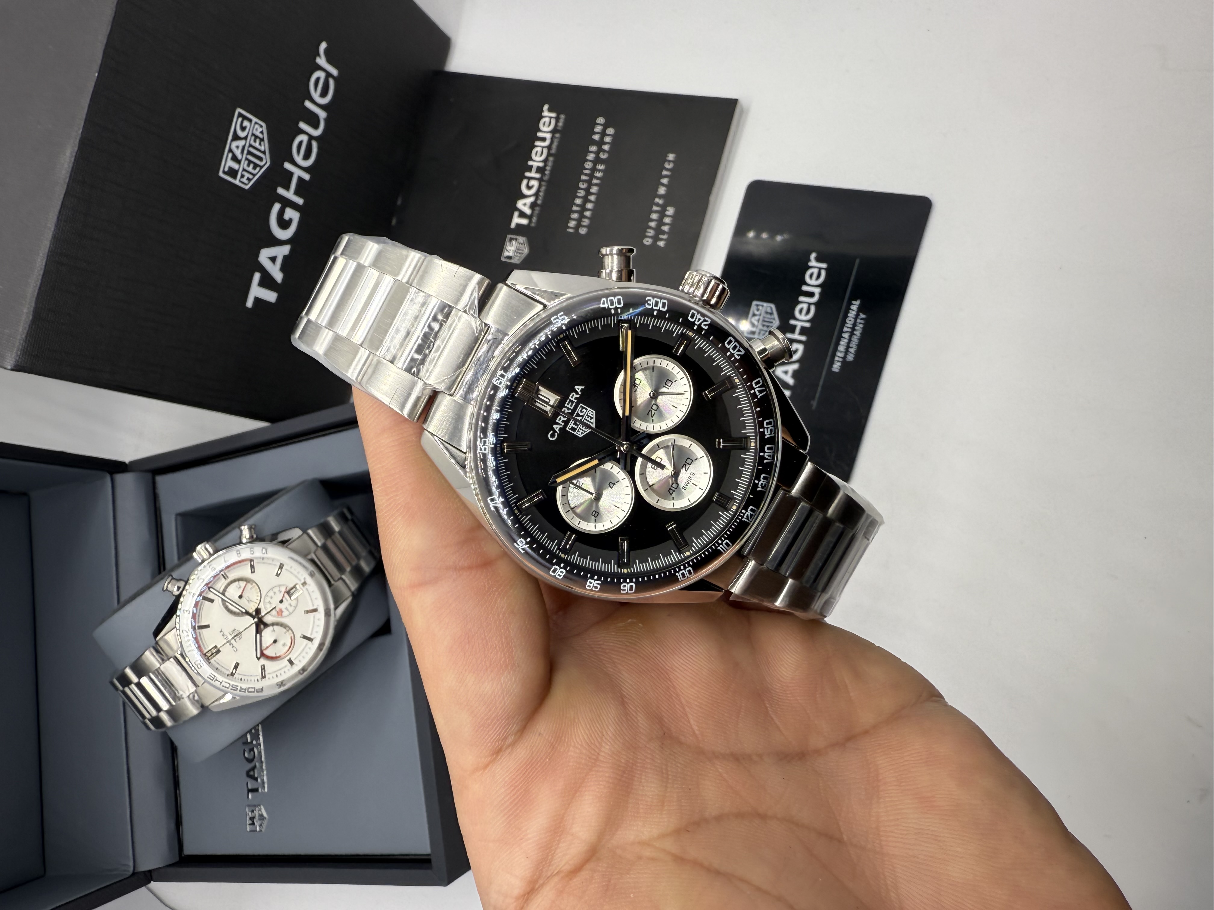 Tag Heuer Carrera Chronograph PORSCHE Dial Panda Invertido Aço