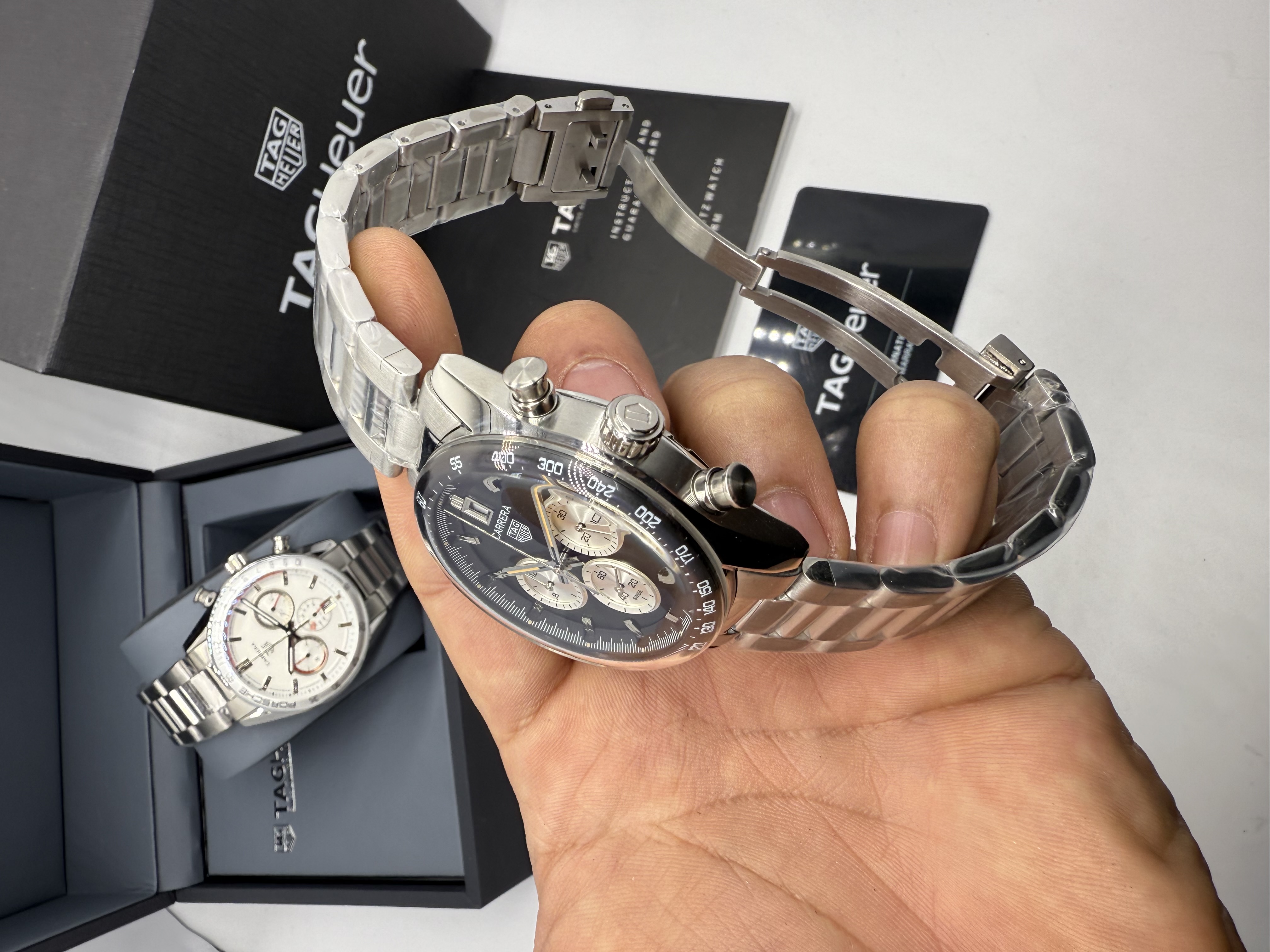 Tag Heuer Carrera Chronograph PORSCHE Dial Panda Invertido Aço
