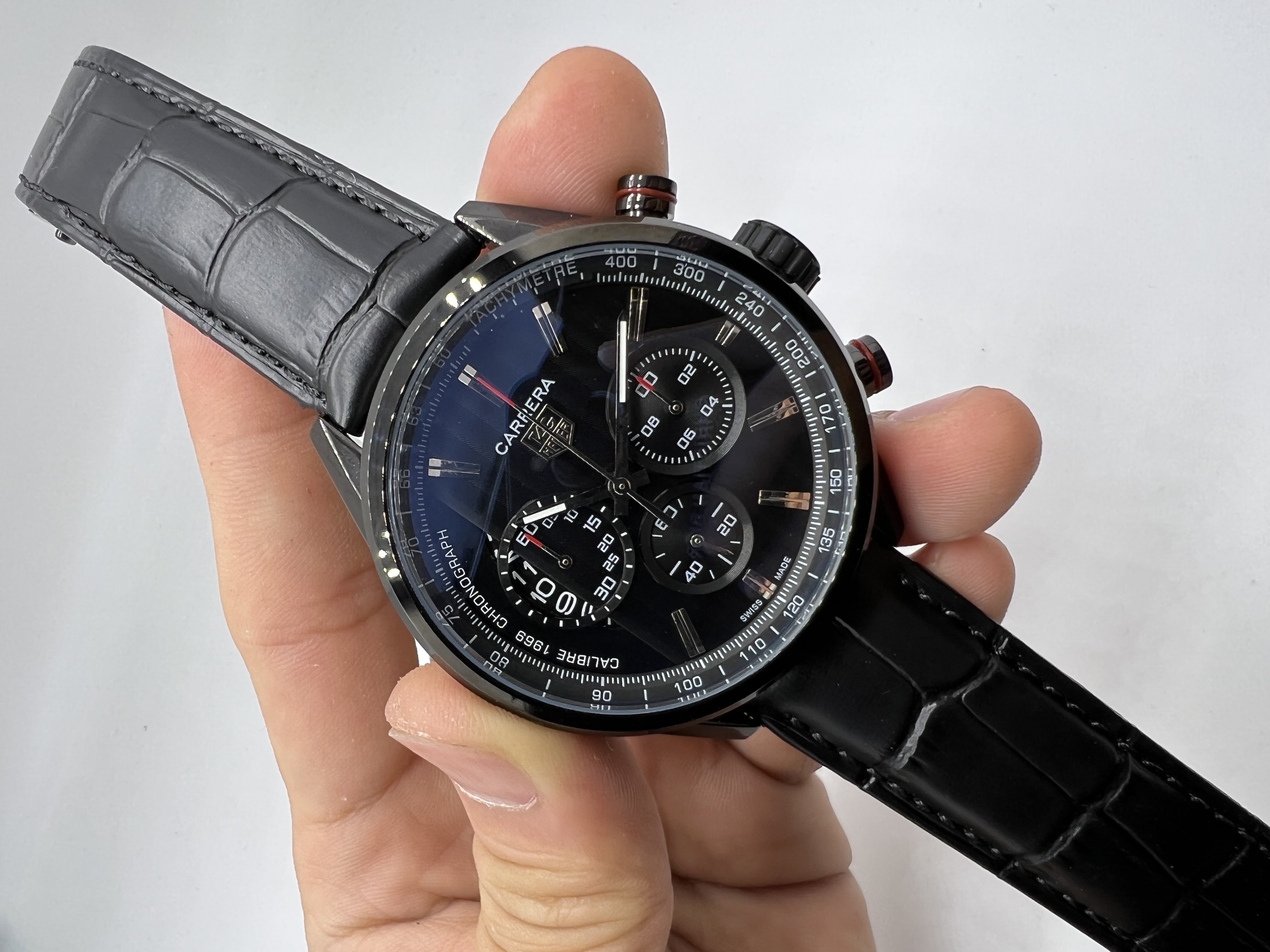 Tag Heuer Carrera Chronograph All Black Couro