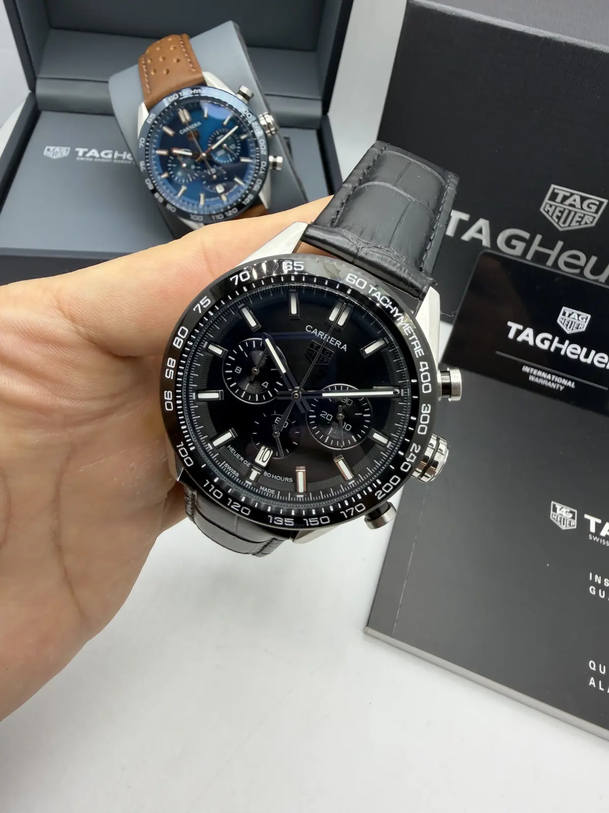 Tag Heuer Carrera Couro Preto