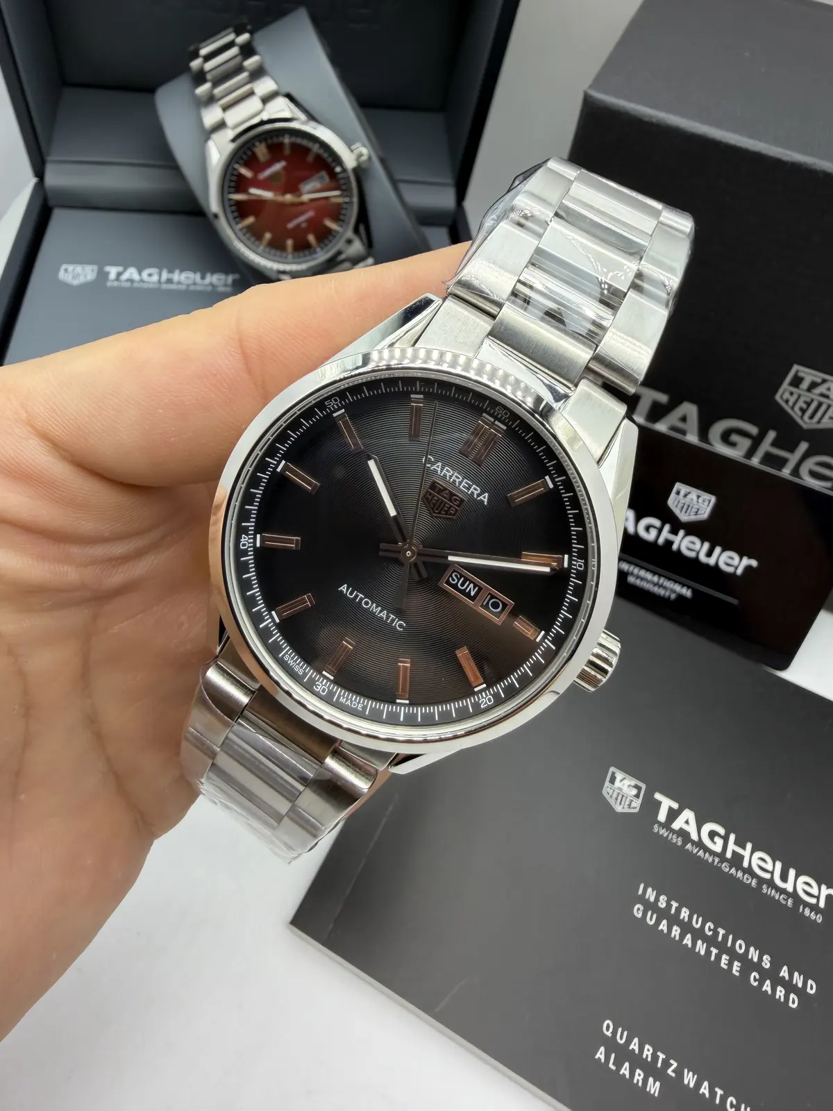 Tag Heuer Carrera DayDate Dial Cinza e  Rosé