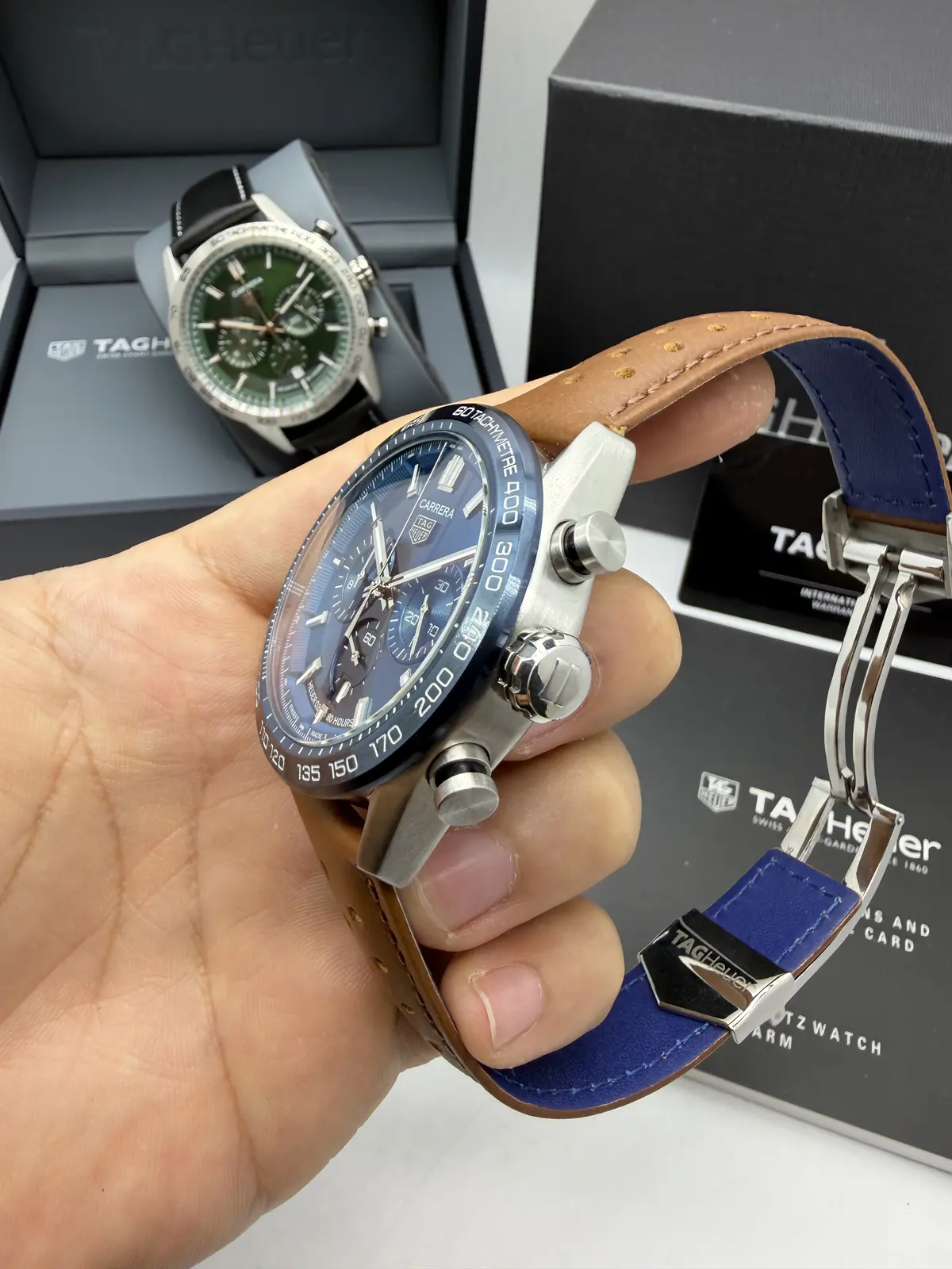Tag Heuer Carrera Dial Azul Couro