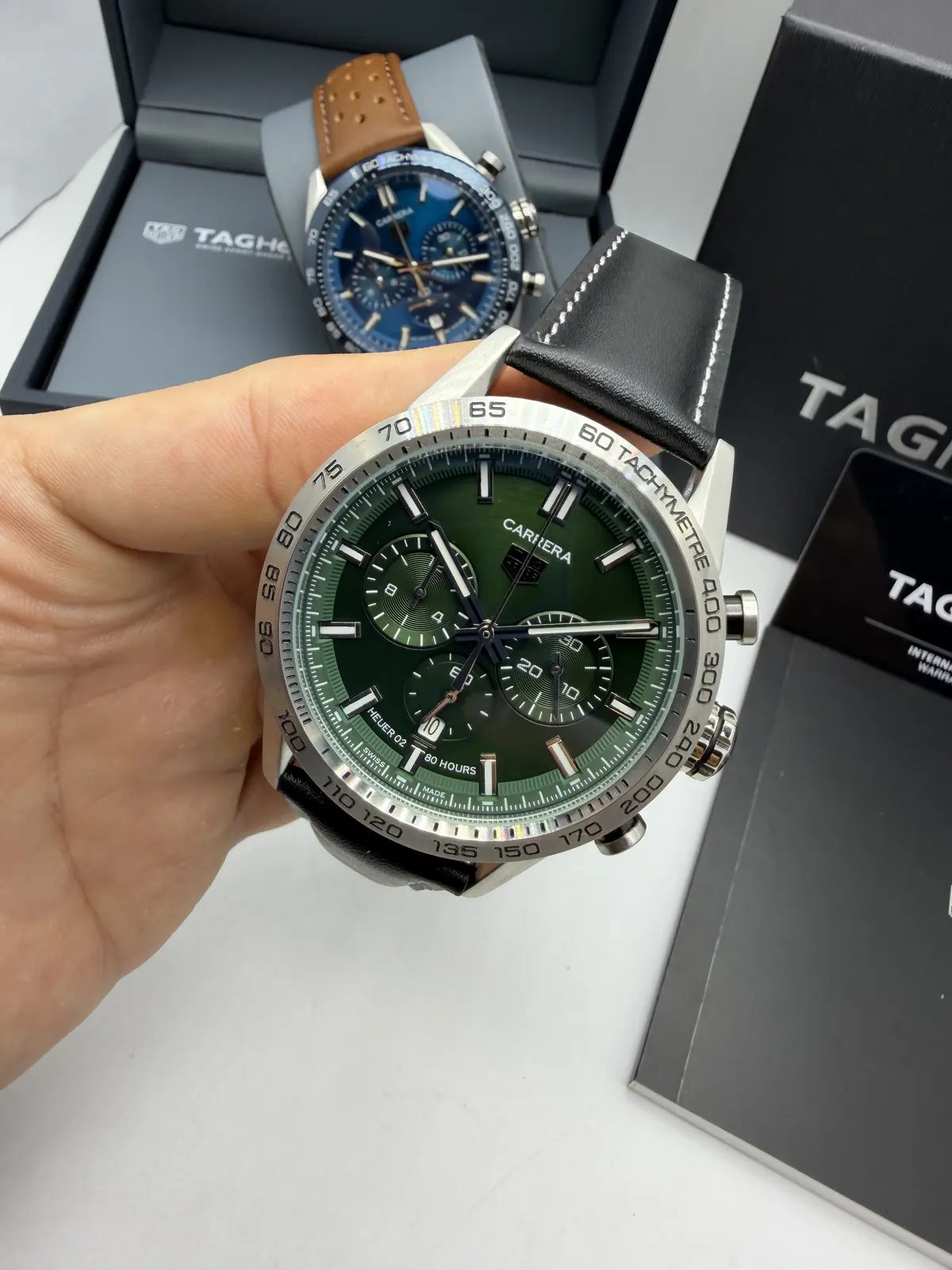 Tag Heuer Carrera Dial Verde Couro