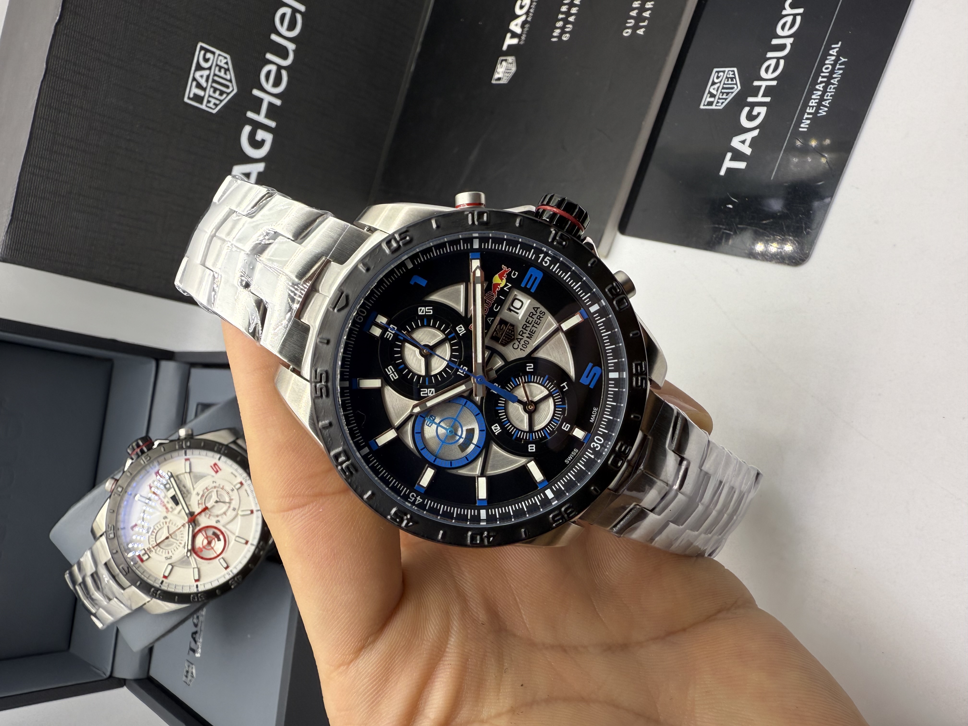 Tag Heuer Carrera Red Bull Racing Aço Dial Azul