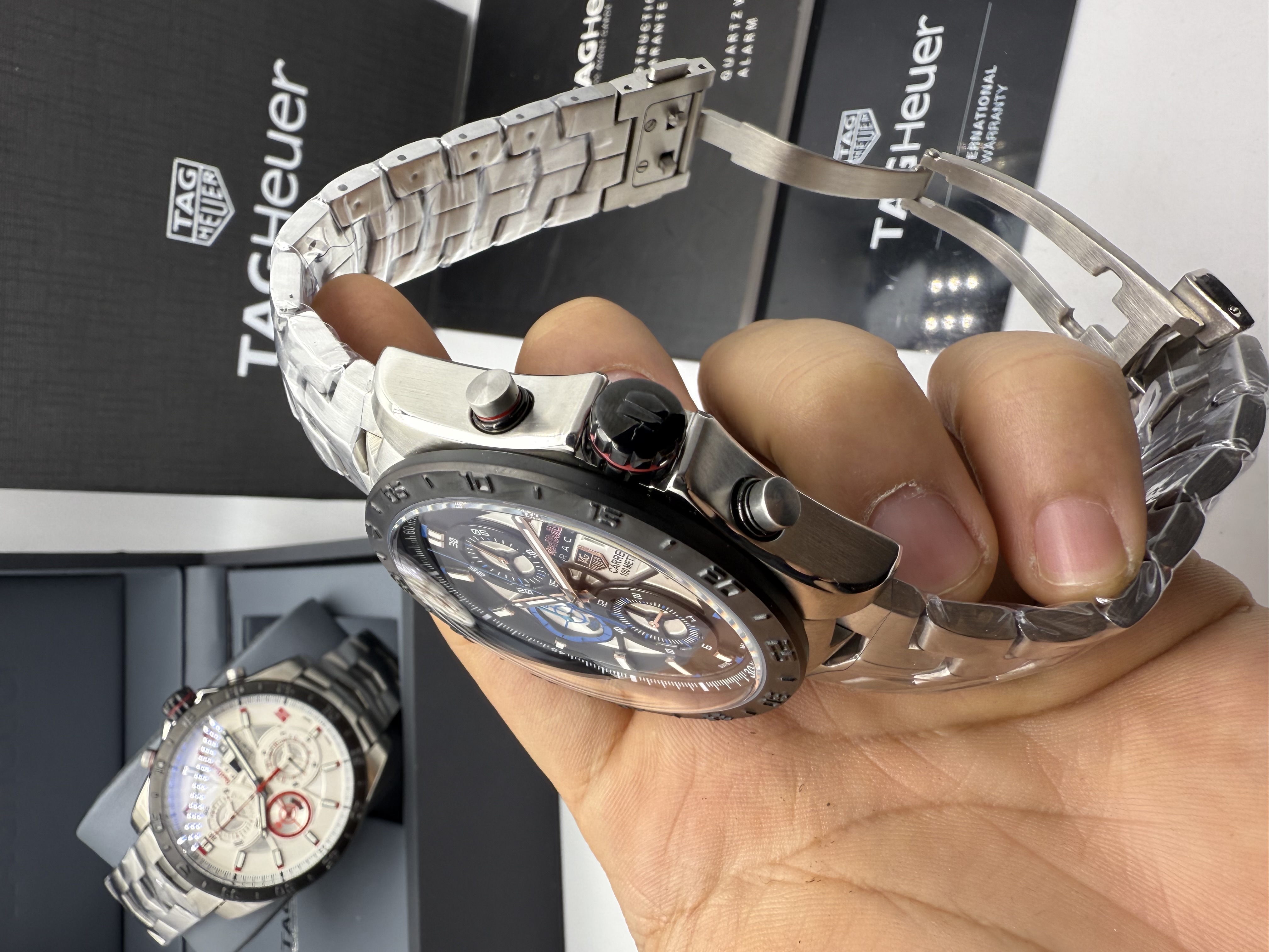 Tag Heuer Carrera Red Bull Racing Aço Dial Azul