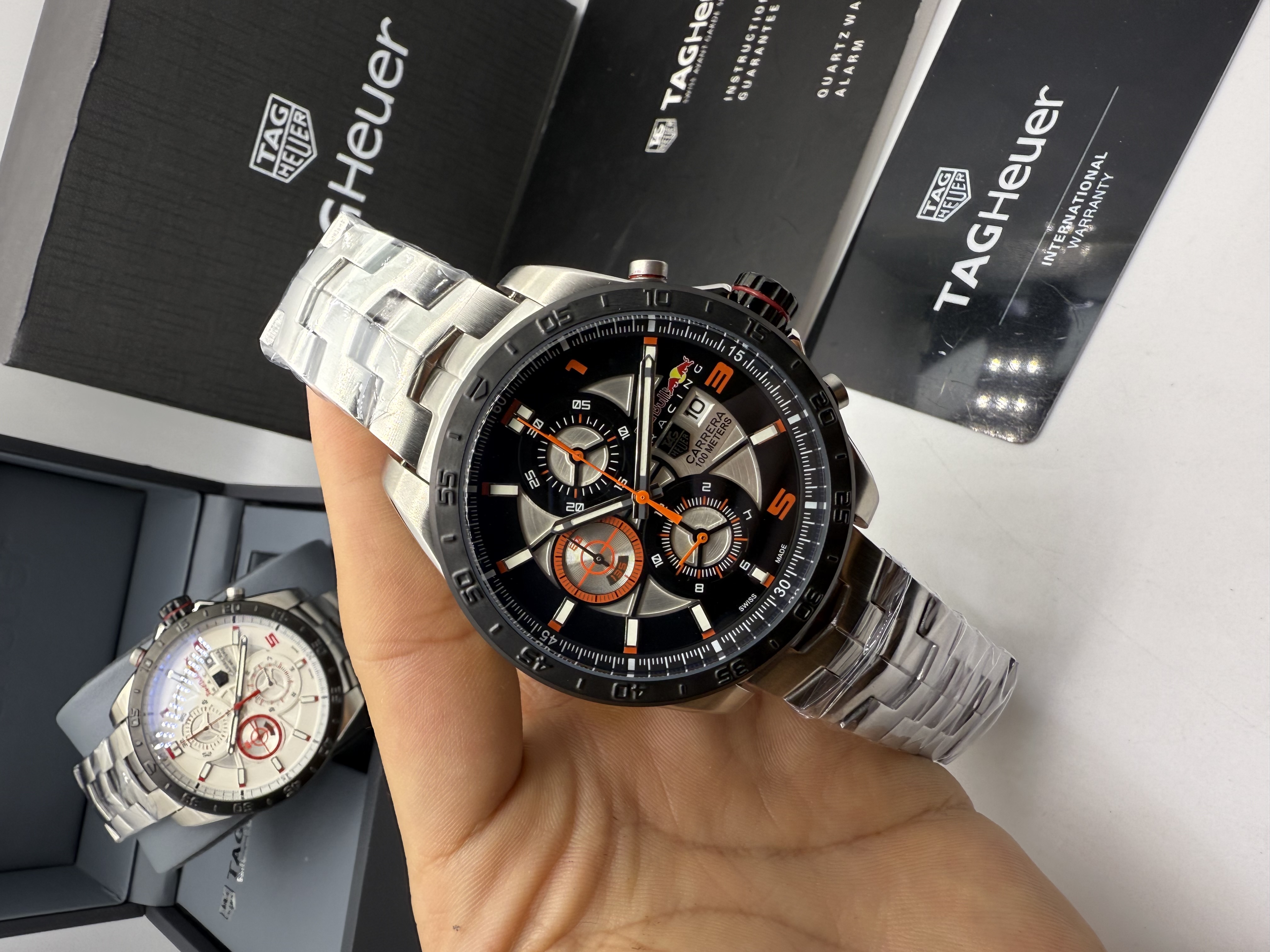 Tag Heuer Carrera Red Bull Racing Aço Dial Laranja