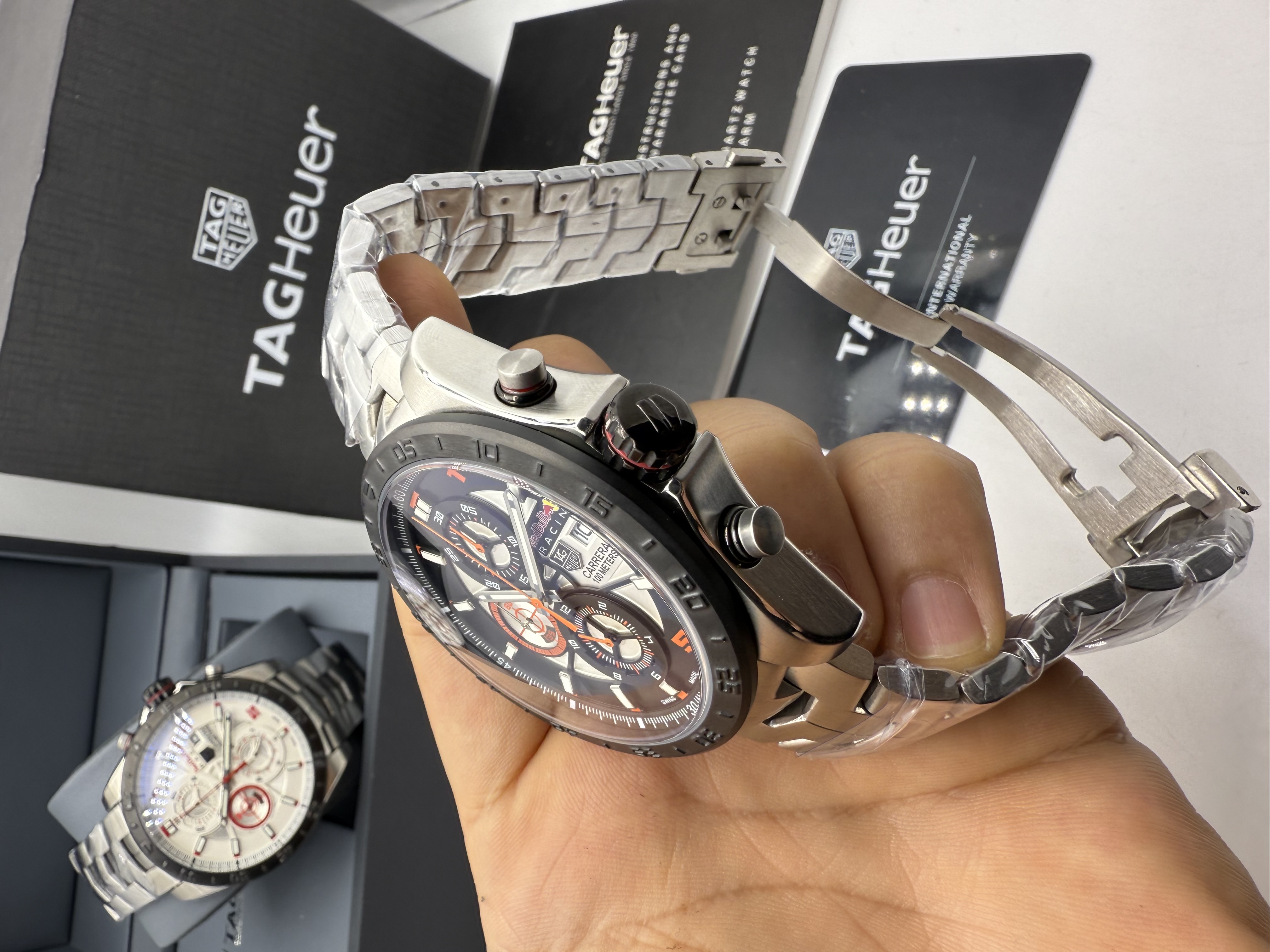 Tag Heuer Carrera Red Bull Racing Aço Dial Laranja