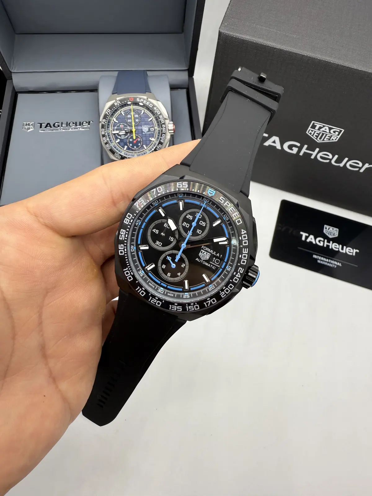 Tag Heuer Formula 1 Borracha Preto e Azul