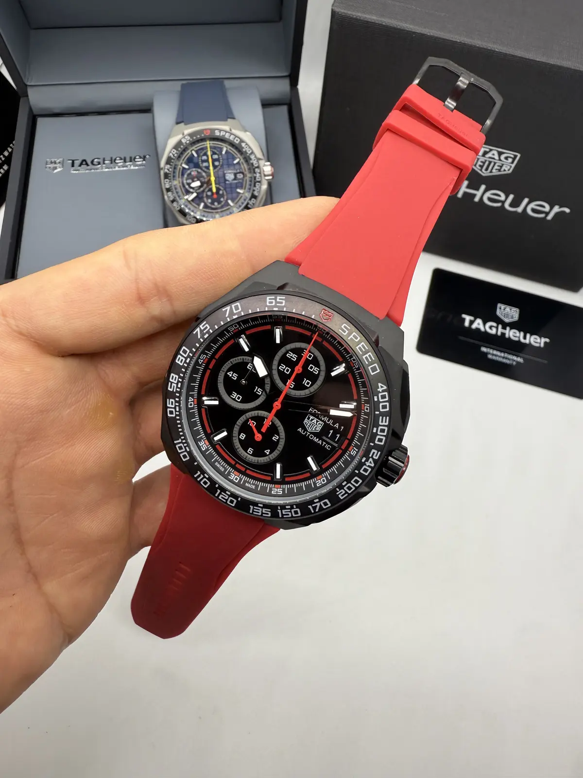 Tag Heuer Formula 1 Borracha Vermelho e preto