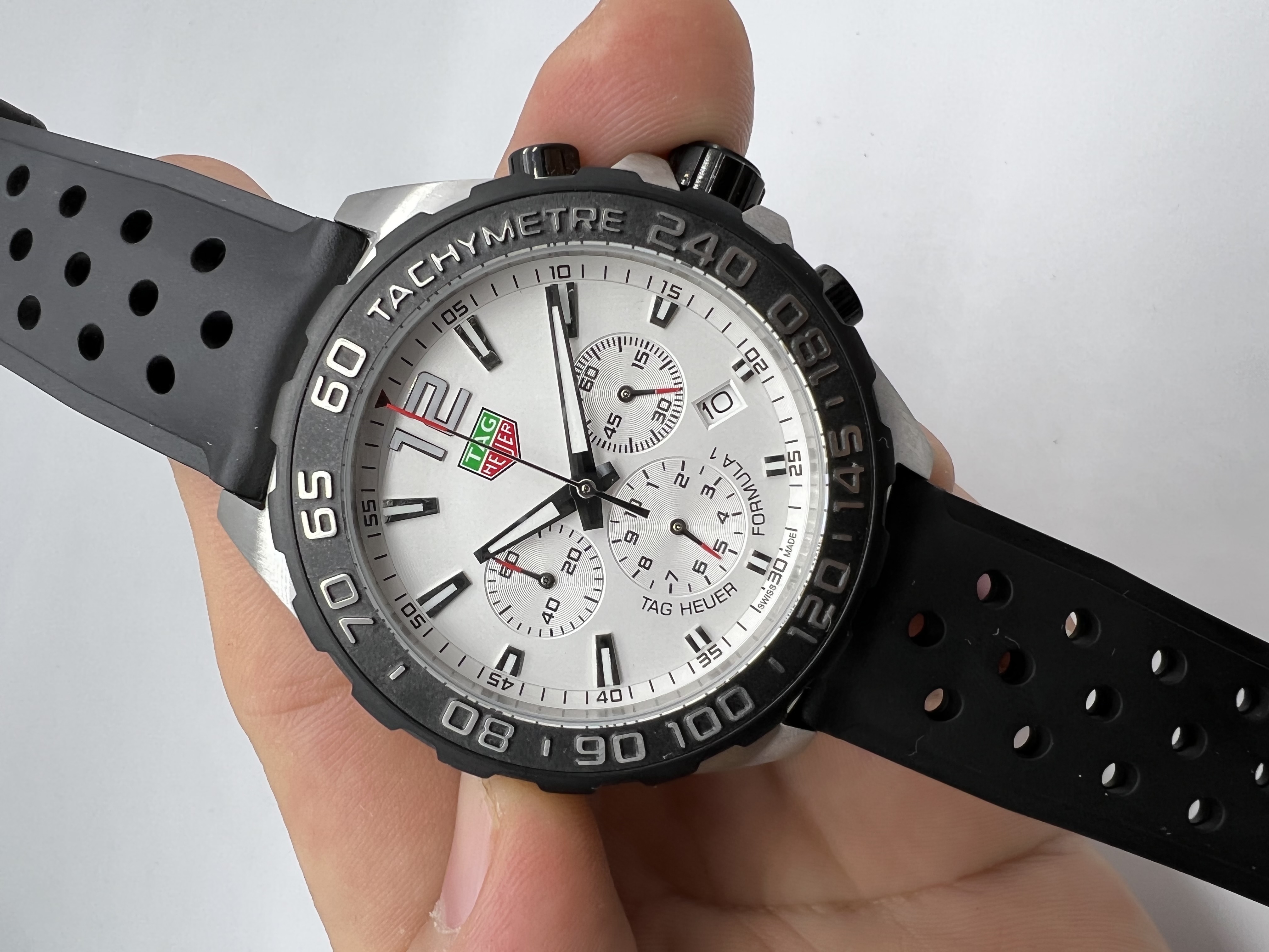 Tag Heuer Fórmula 1 Chronograph Dial Branco