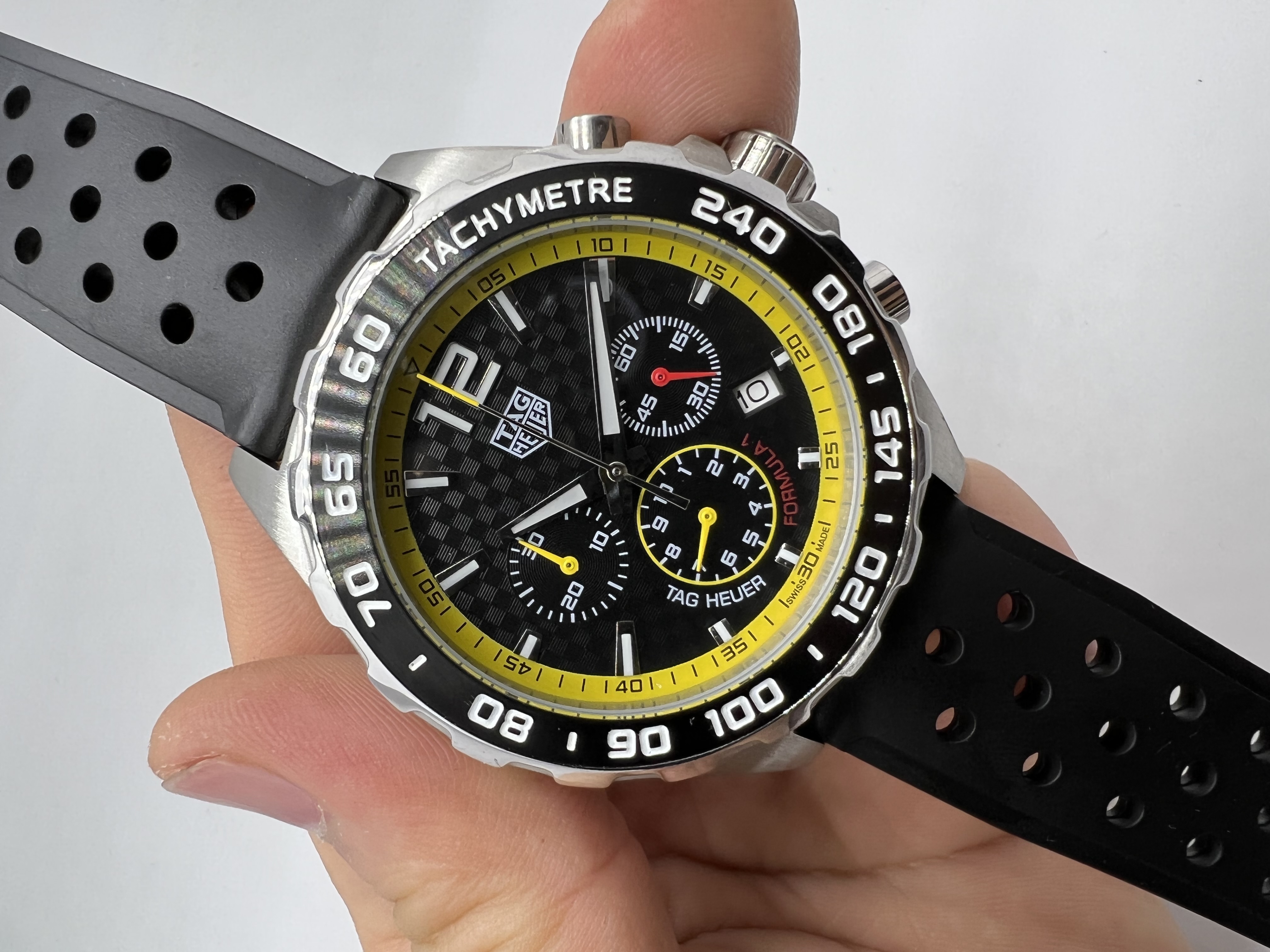 Tag Heuer Fórmula 1 Chronograph Dial Preto e Amarelo