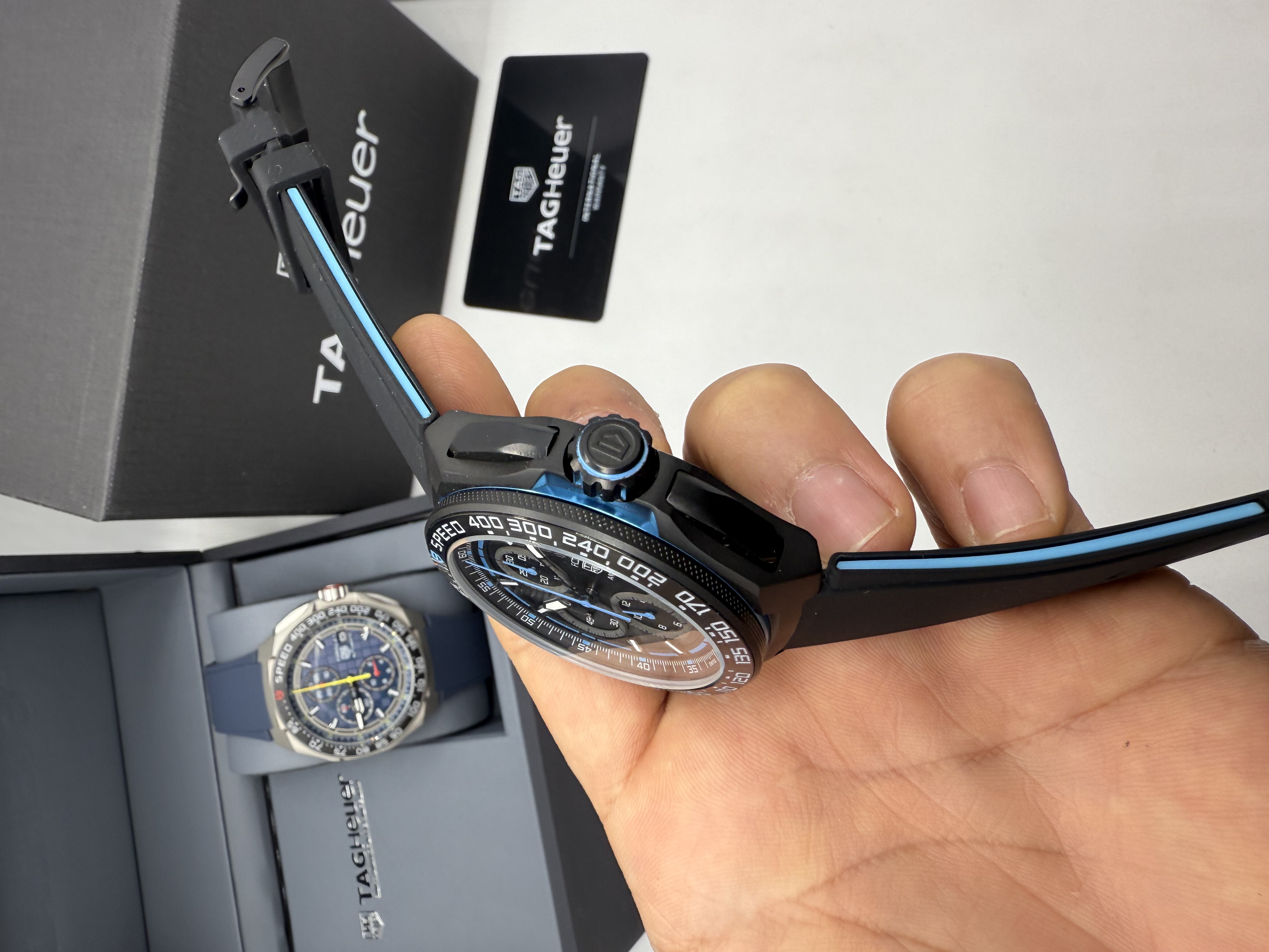 Tag Heuer Fórmula 1 Chronograph Preto e Azul  aço