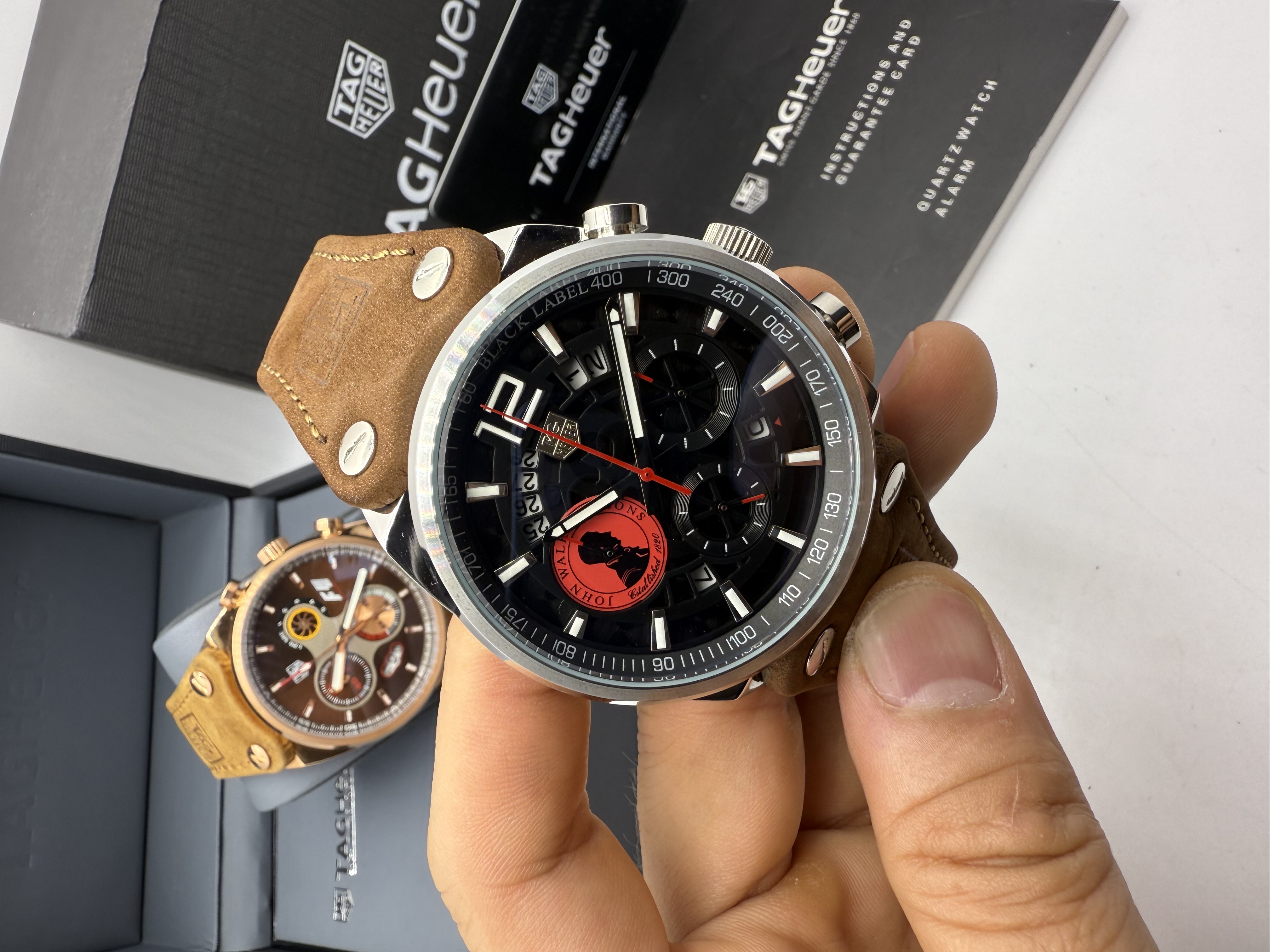 Tag Heuer Formula 1 Dial Preto Couro Nobuck