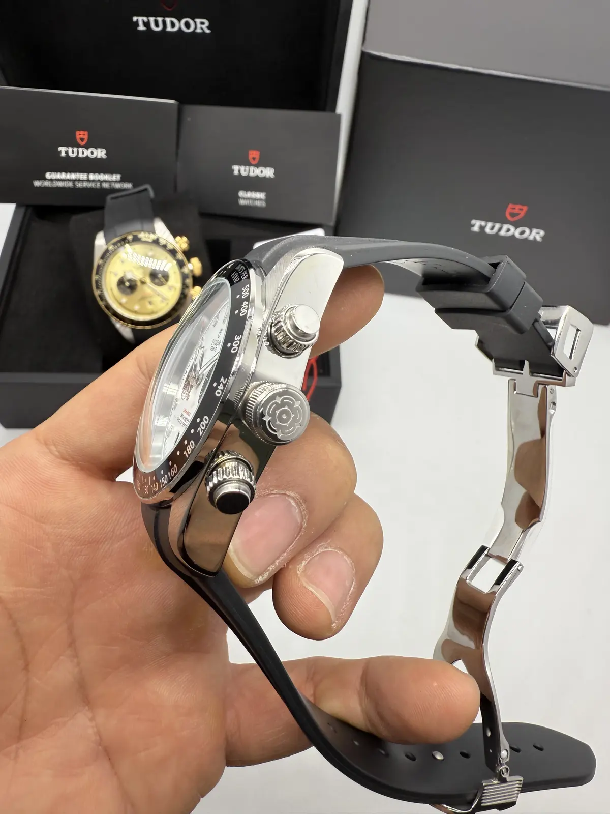 Tudor Chrono Borracha Dial Branco