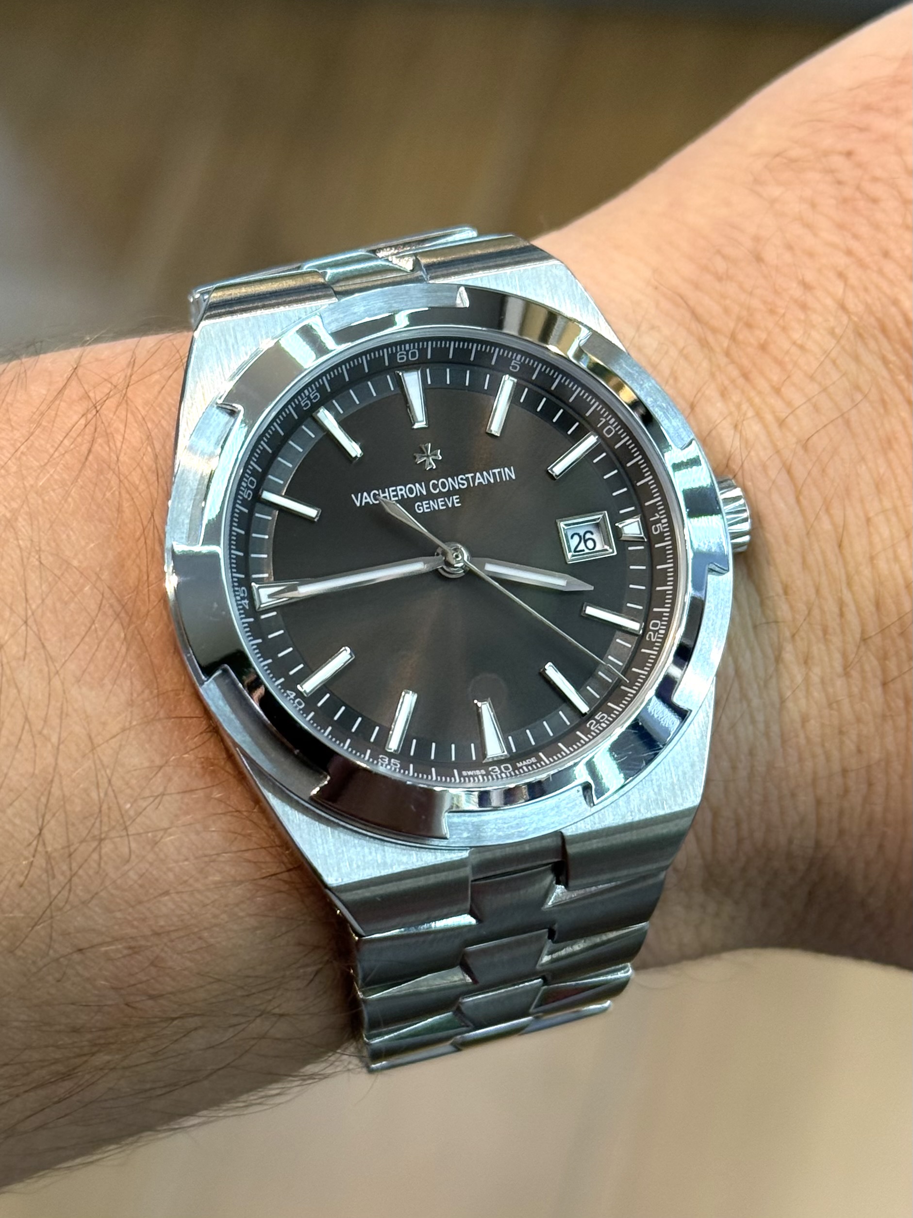 Vacheron Constantin Overseas aço Dial marrom
