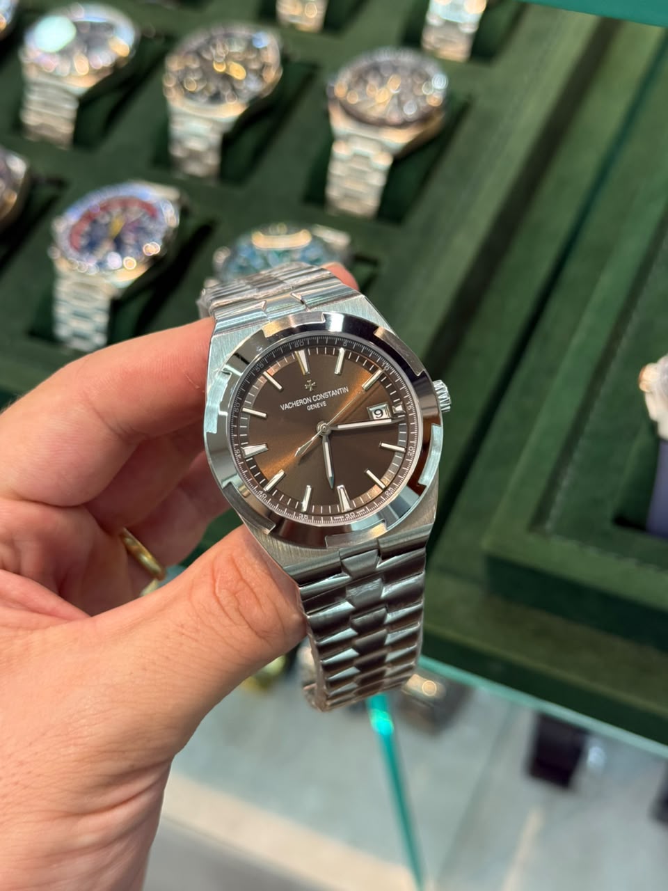 Vacheron Constantin Overseas aço Dial marrom